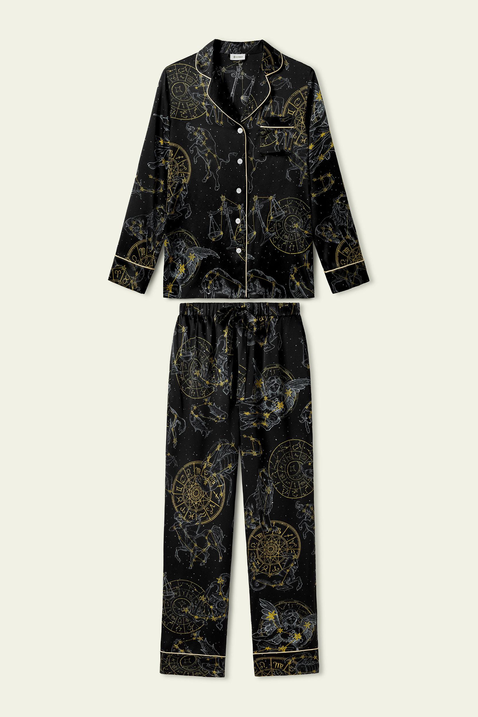 Virgo Zodiac Classic Silk Pajama Set Product Image
