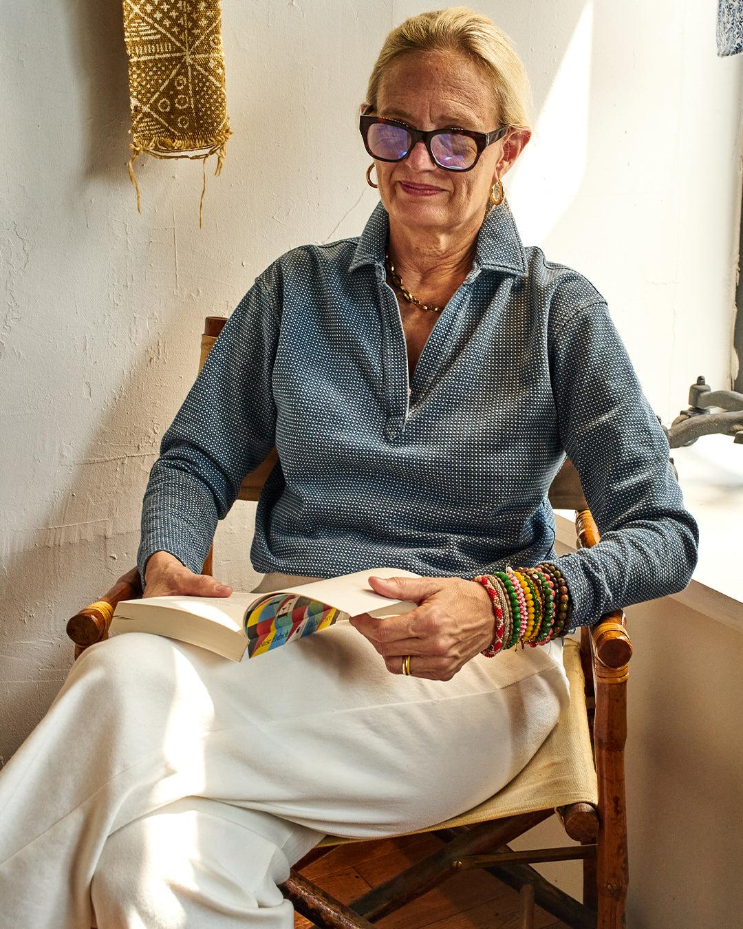 Indigo Inlet Pullover in Birdseye Pique Product Image