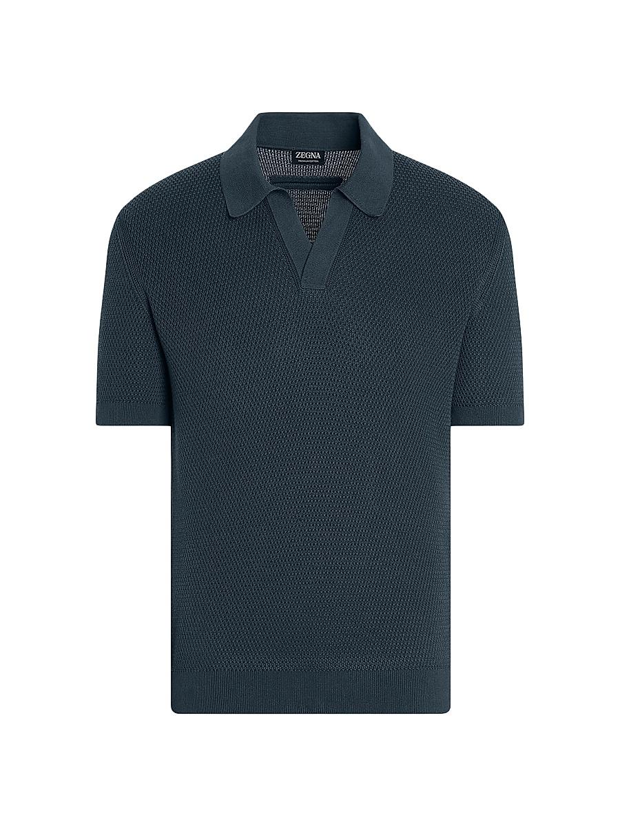Mens Polo Ribbed Hem Shirt Product Image