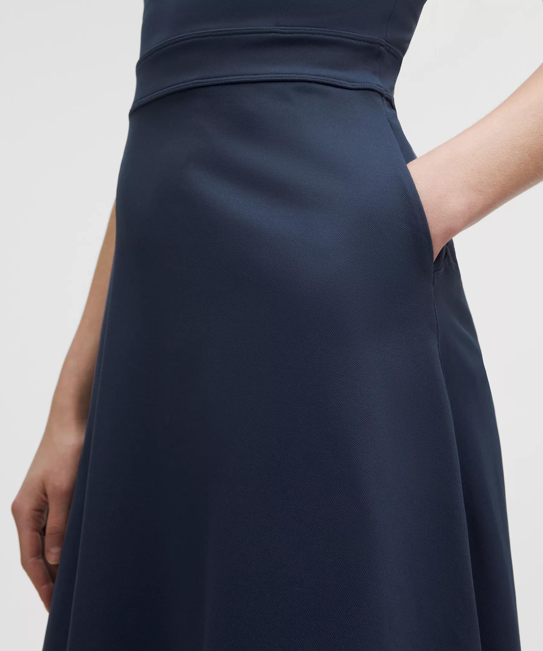 Pique Short-Sleeve Golf Polo Dress Product Image