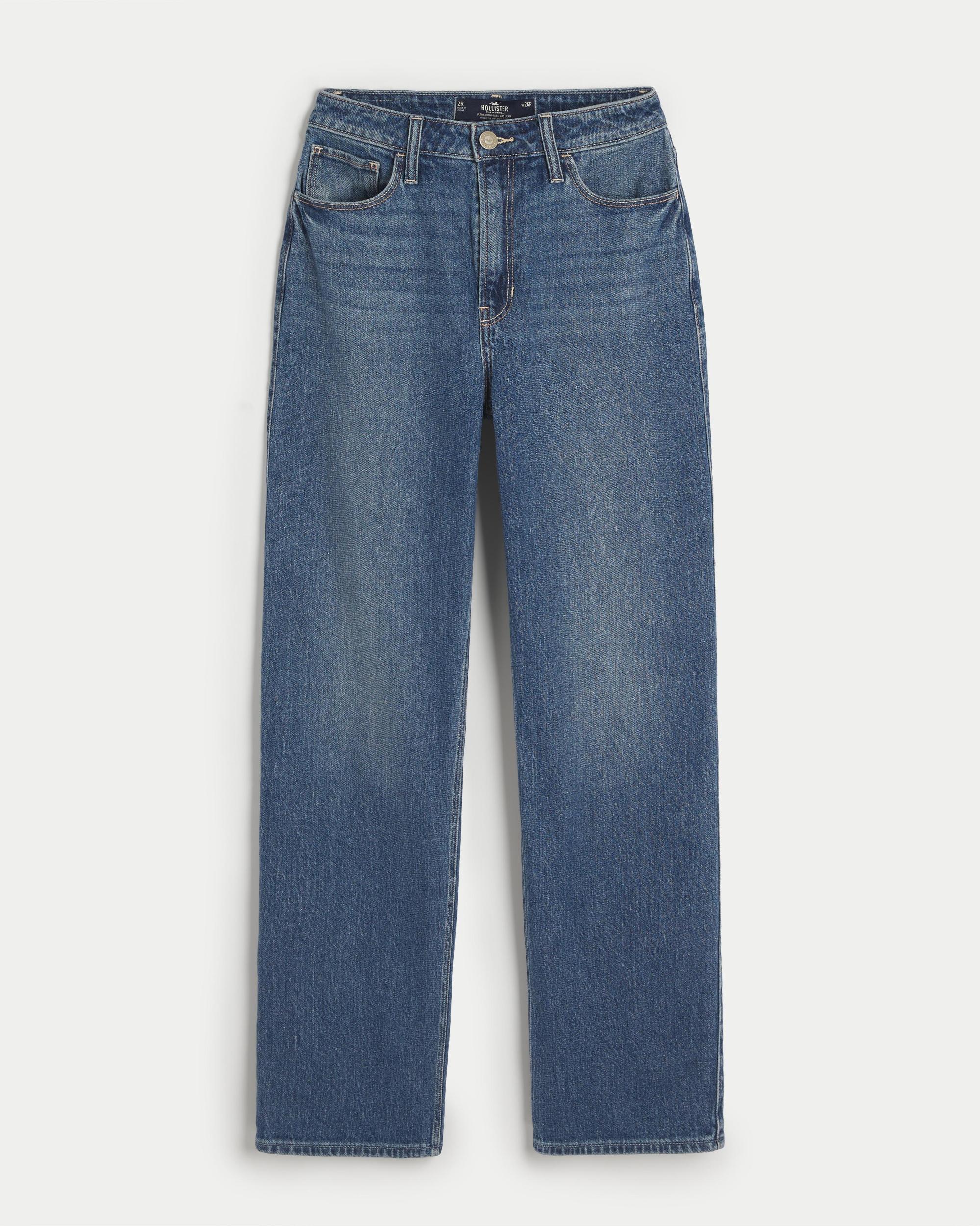 Ultra High-Rise Washed Black Dad Jeans Product Image
