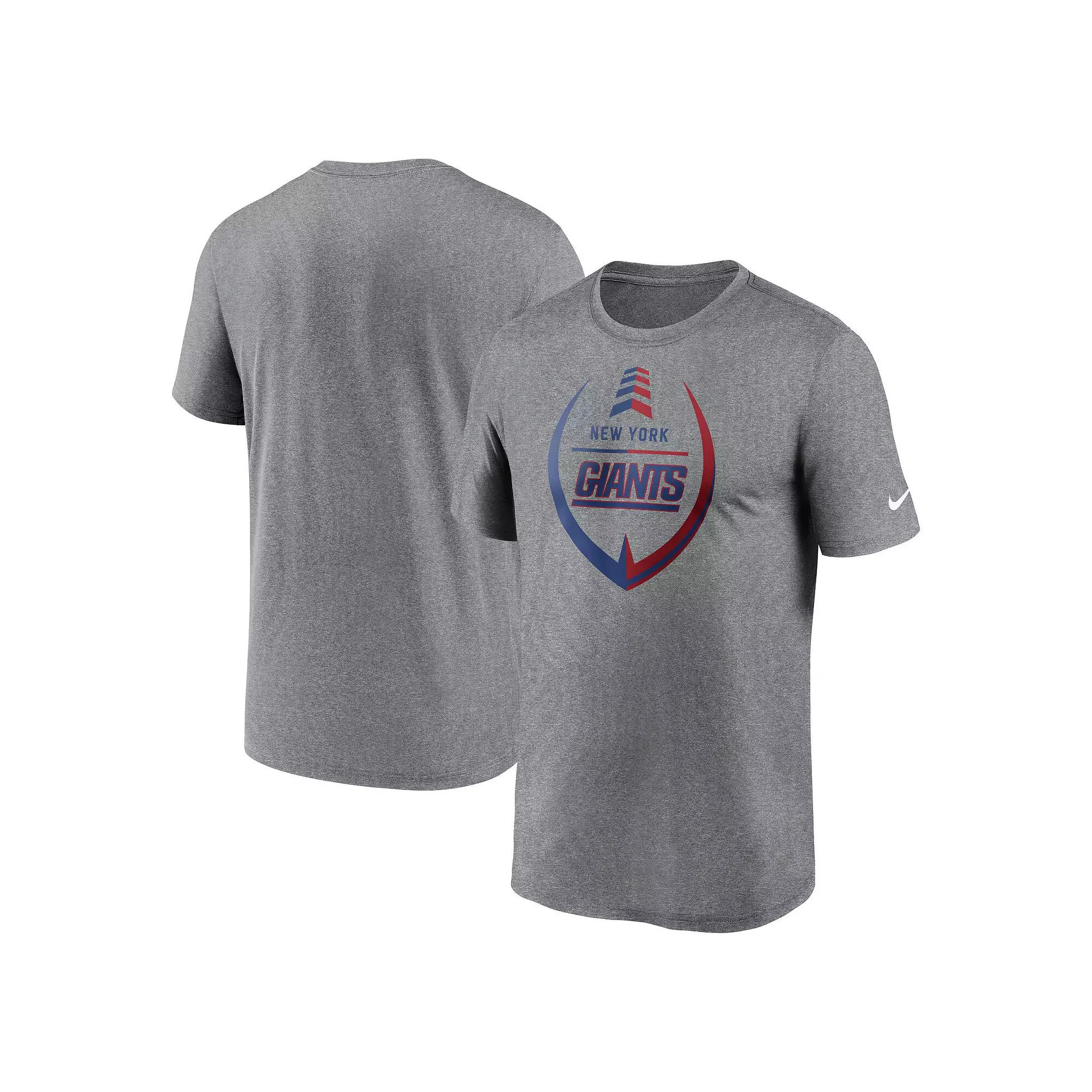 Men's Nike Heathered Gray New York Giants Icon Legend Performance T-Shirt,  Product Image