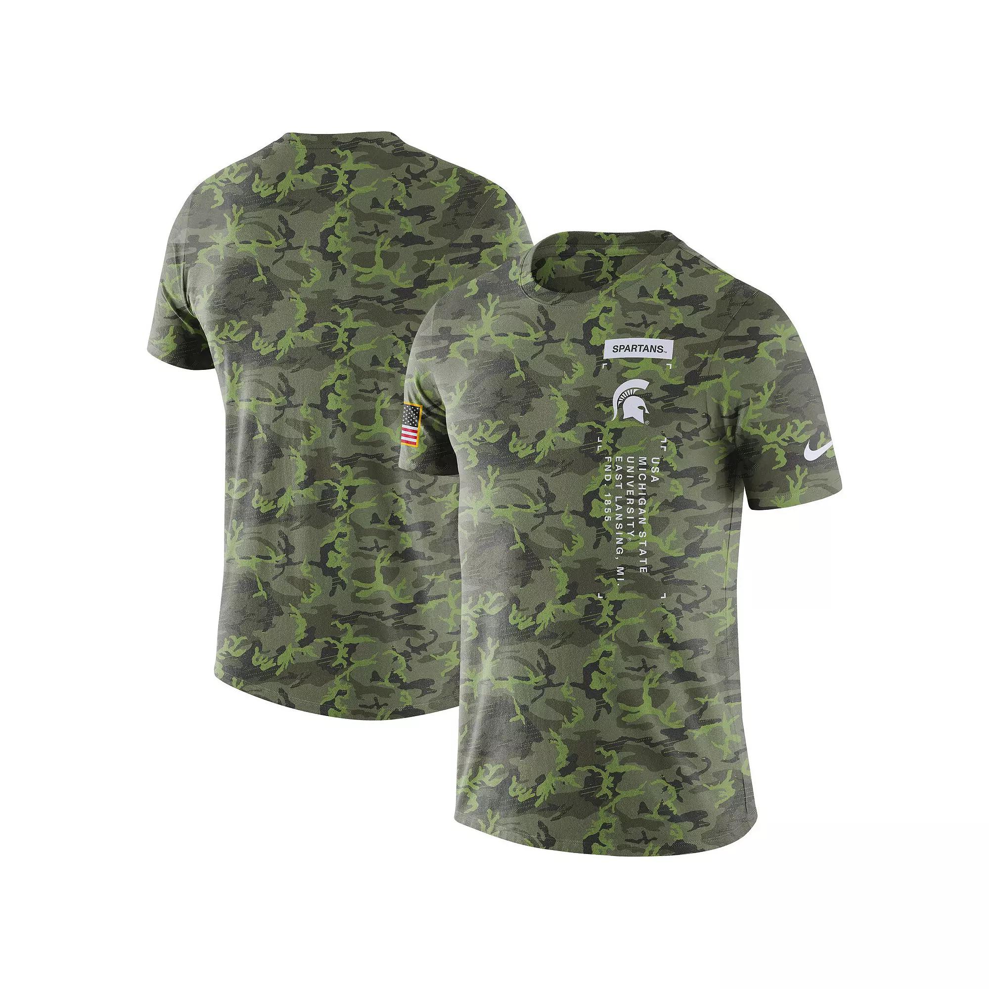 Men's Nike Camo Michigan State Spartans Military T-Shirt,  Product Image