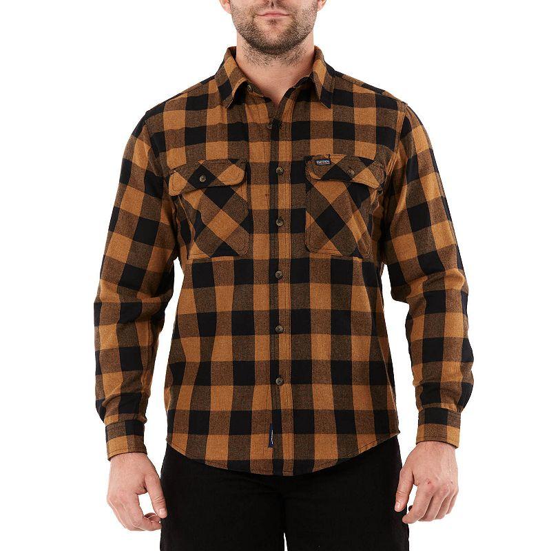 Men's Smith's Workwear Regular-Fit Buffalo Plaid Two-Pocket Flannel Button-Down Shirt,  Product Image