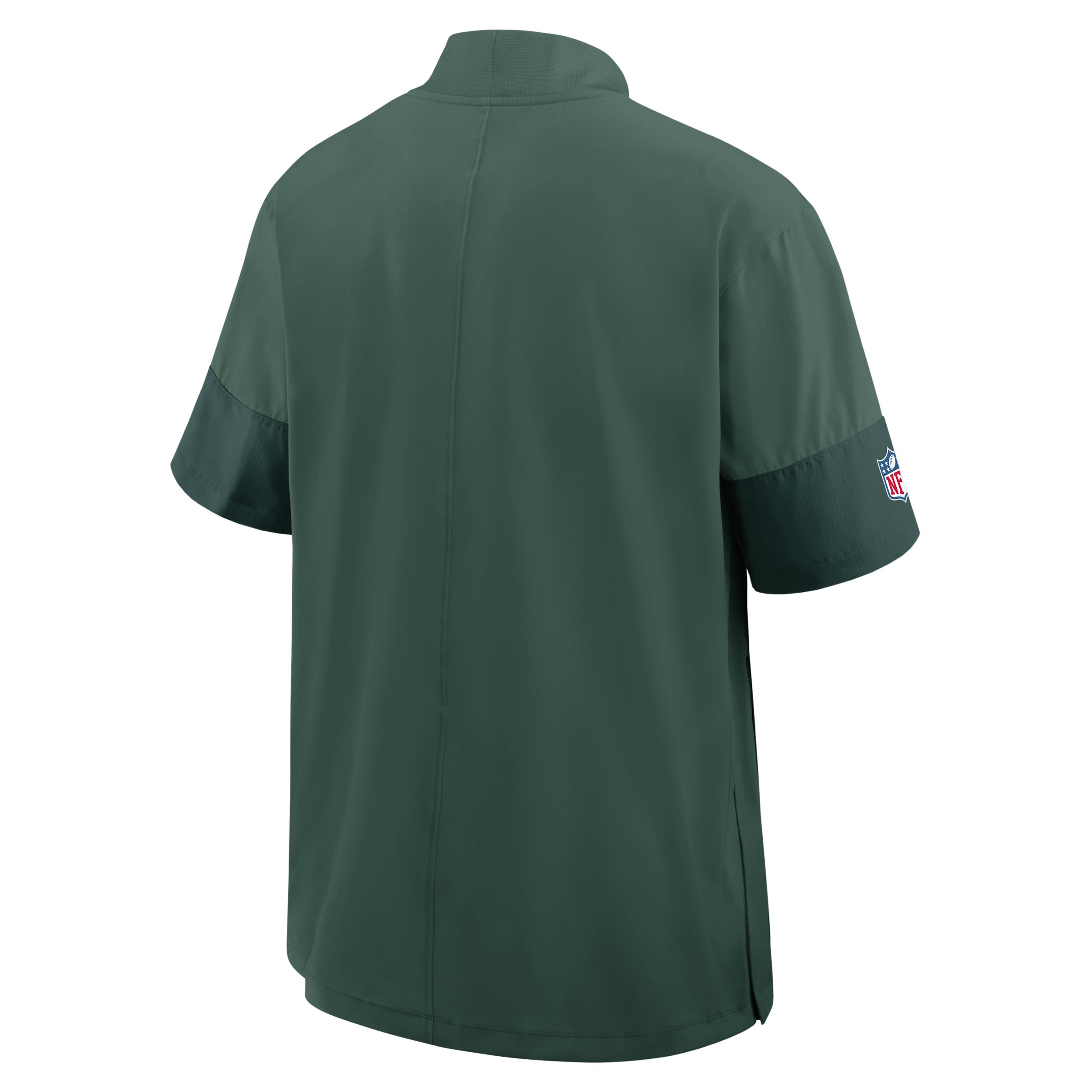 Green Bay Packers Sideline Coach Nike Men's NFL 1/2-Zip Short-Sleeve Jacket Product Image