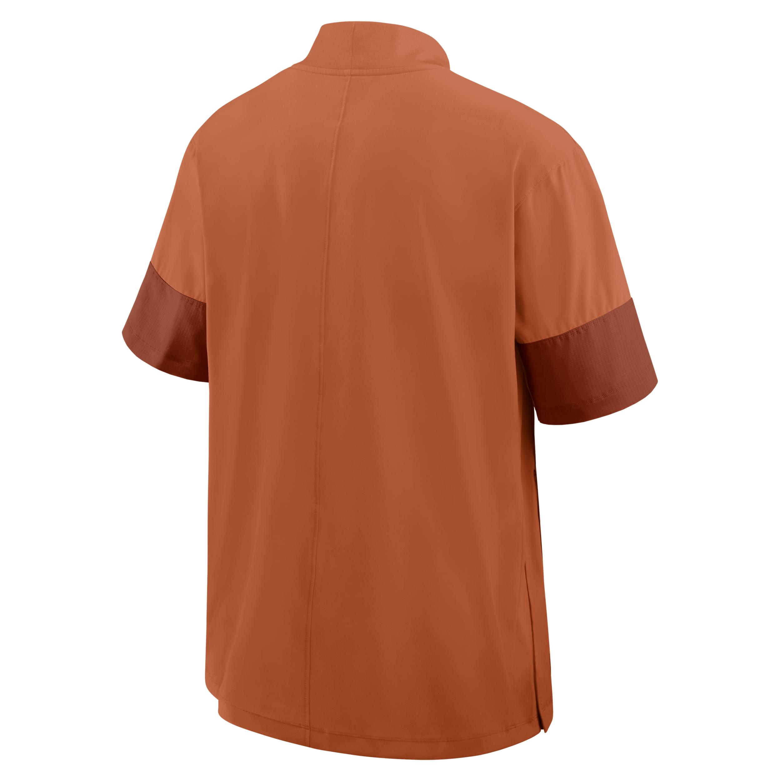 Texas Sideline Coach Nike Mens College 1/2-Zip Short-Sleeve Jacket | 03BO0DZFTXE-6XU Product Image