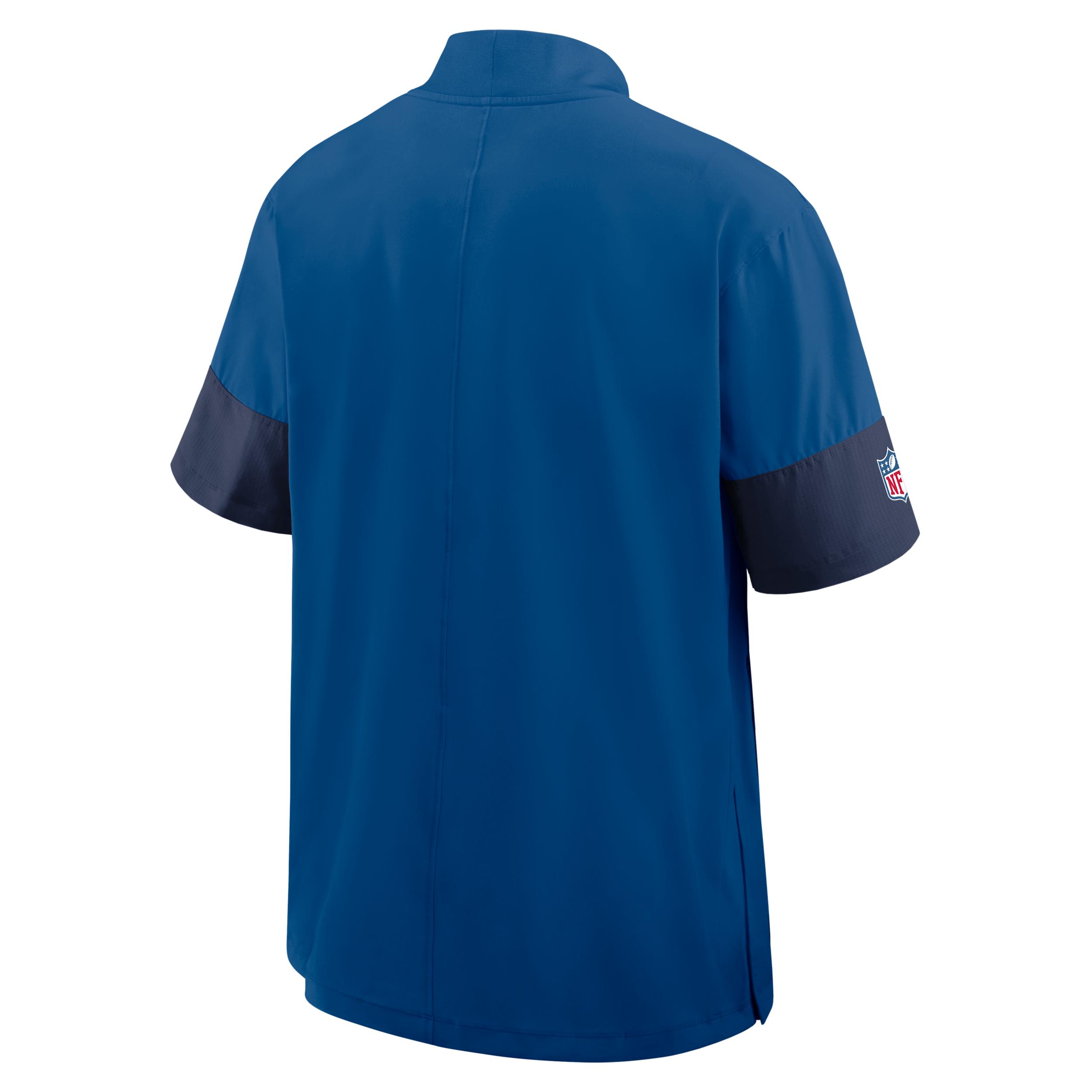 Indianapolis Colts Sideline Coach Nike Mens NFL 1/2-Zip Short-Sleeve Jacket | 03BO0DGI98-2J5 Product Image