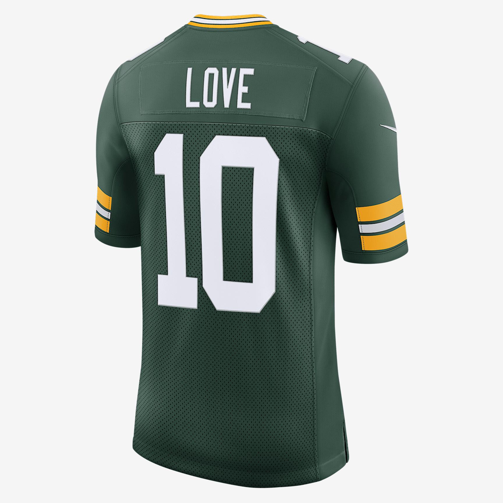 Jordan Love Green Bay Packers Nike Mens Dri-FIT NFL Limited Jersey | 32NMGPLH7TF-017 Product Image