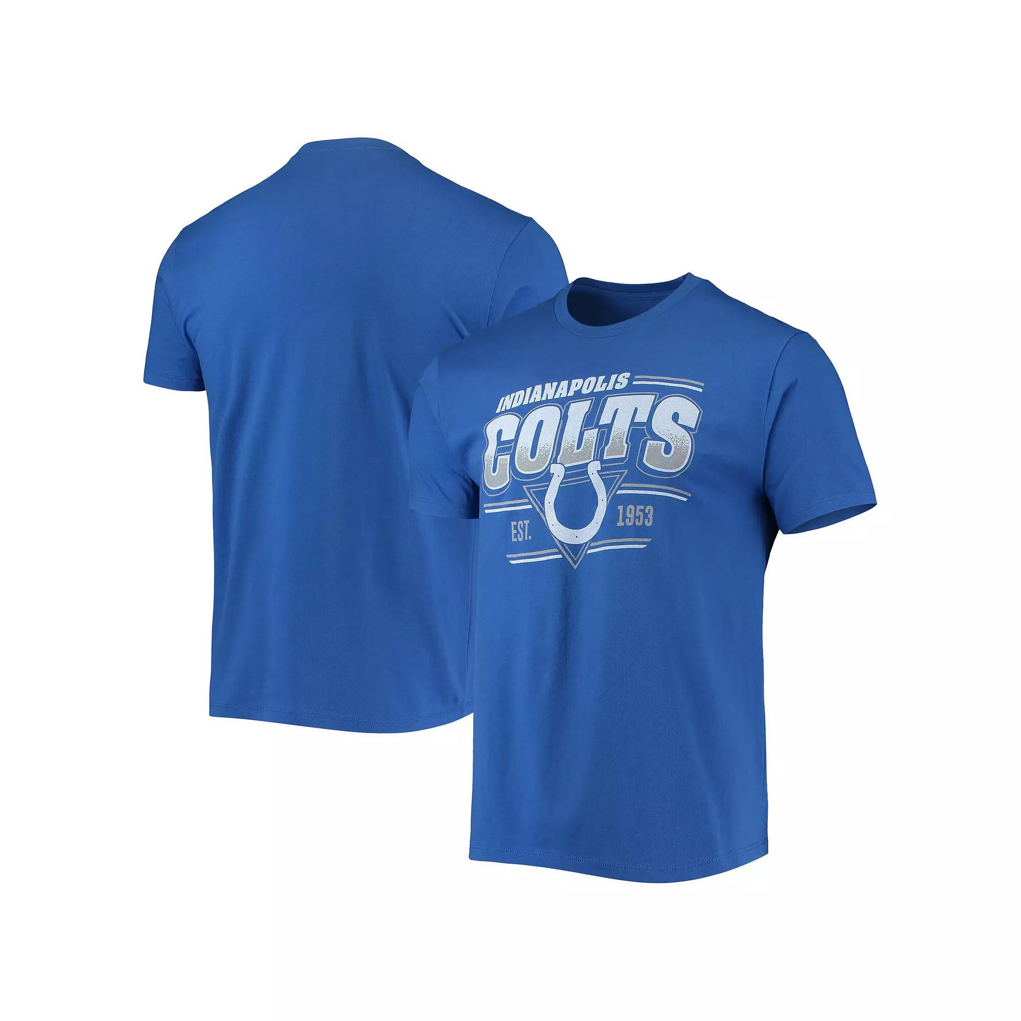 Men's Junk Food Royal Indianapolis Colts Throwback T-Shirt,  Product Image
