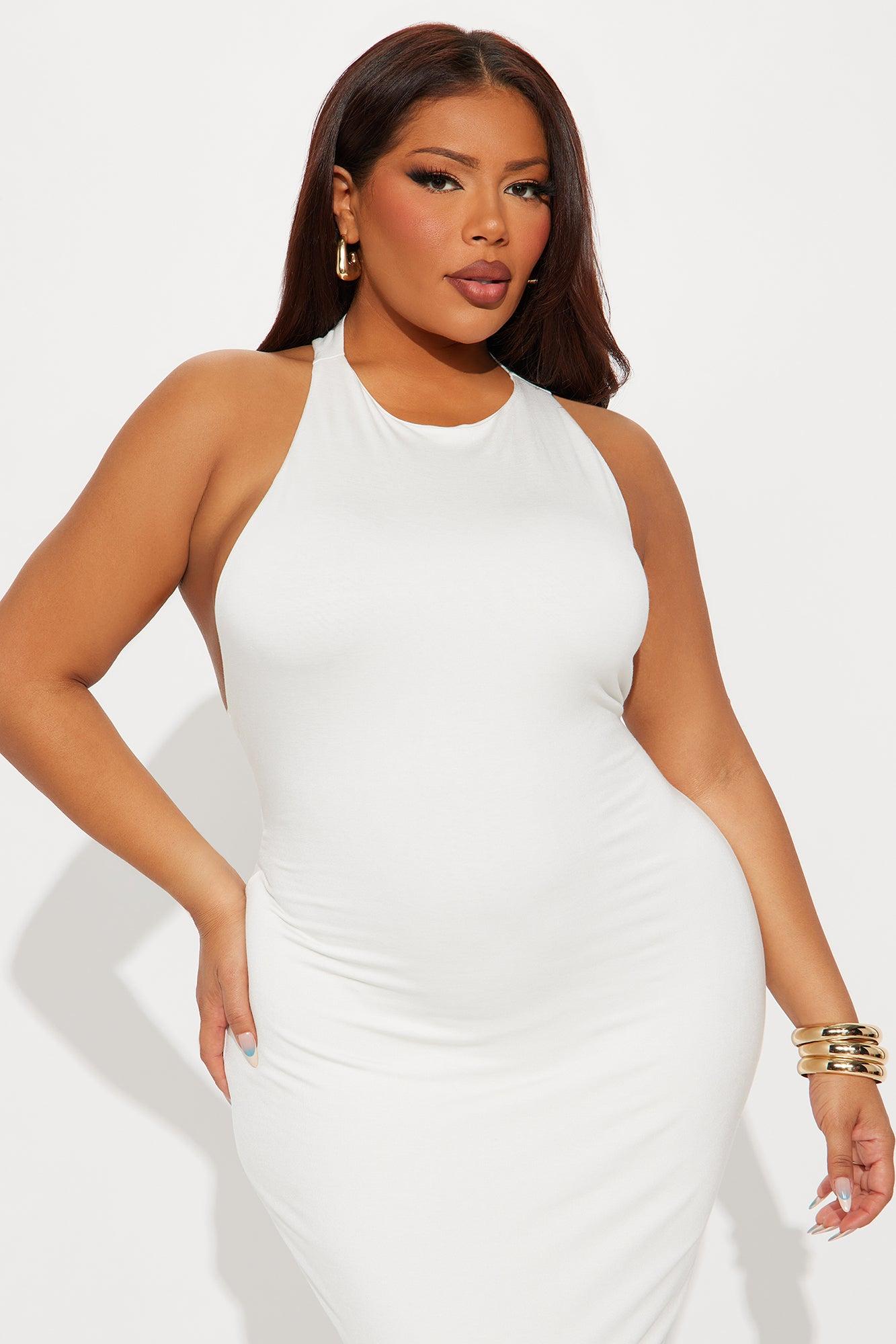 Melodie Double Lined Cut Out Maxi Dress - White Female Product Image