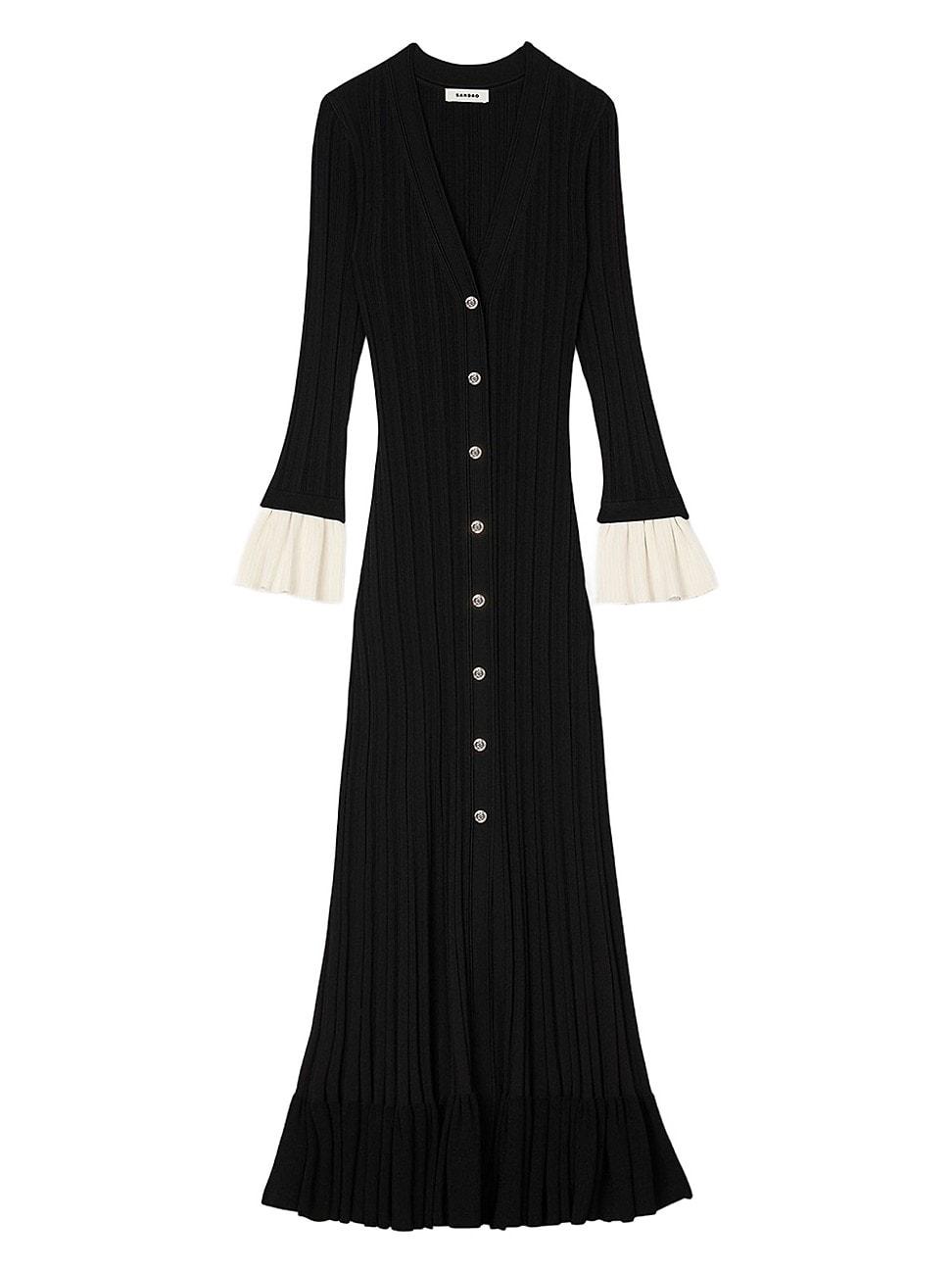 Womens Two-Tone Knit Midi Dress Product Image