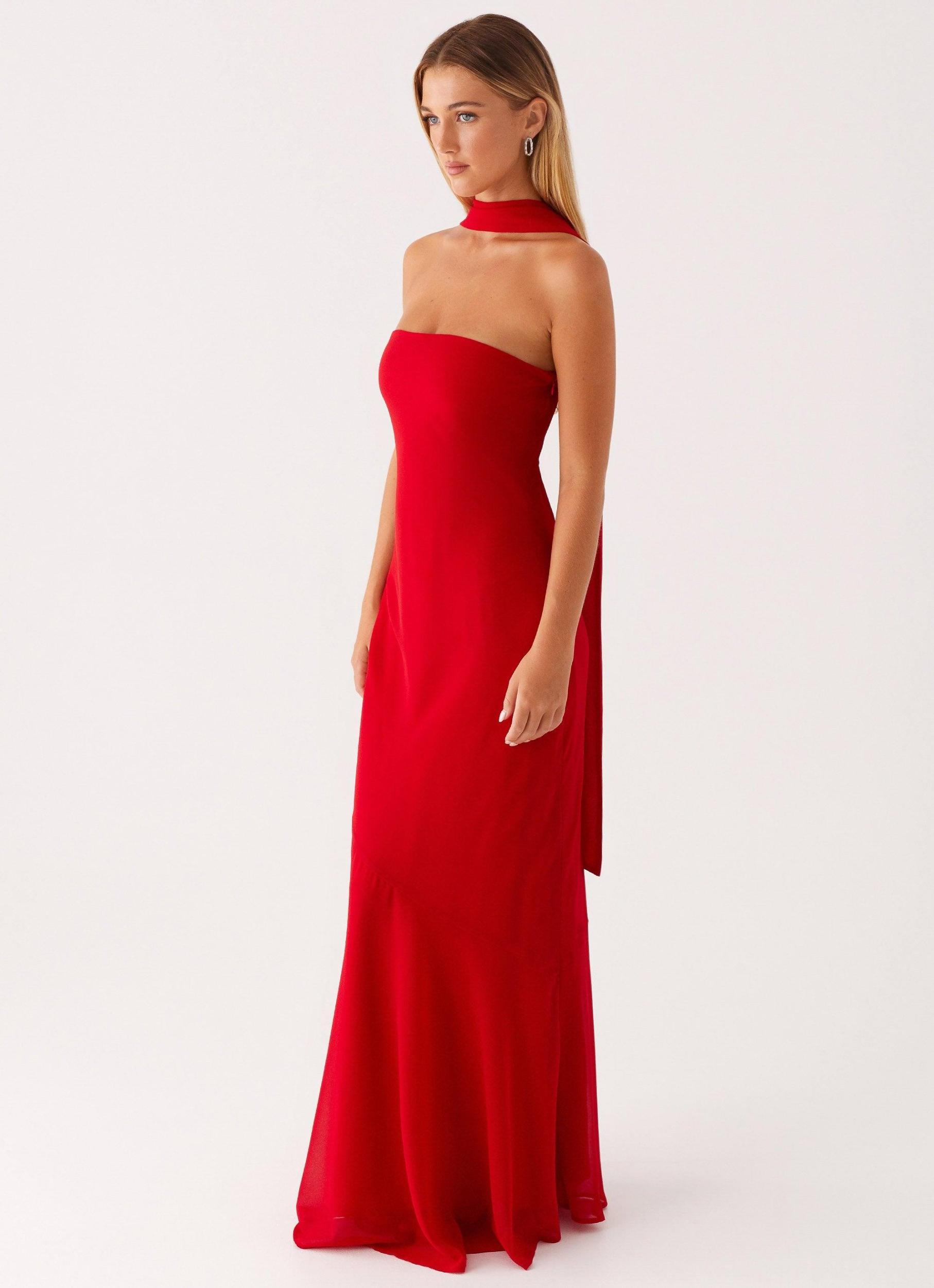 Under The Pagoda Maxi Dress - Red Product Image