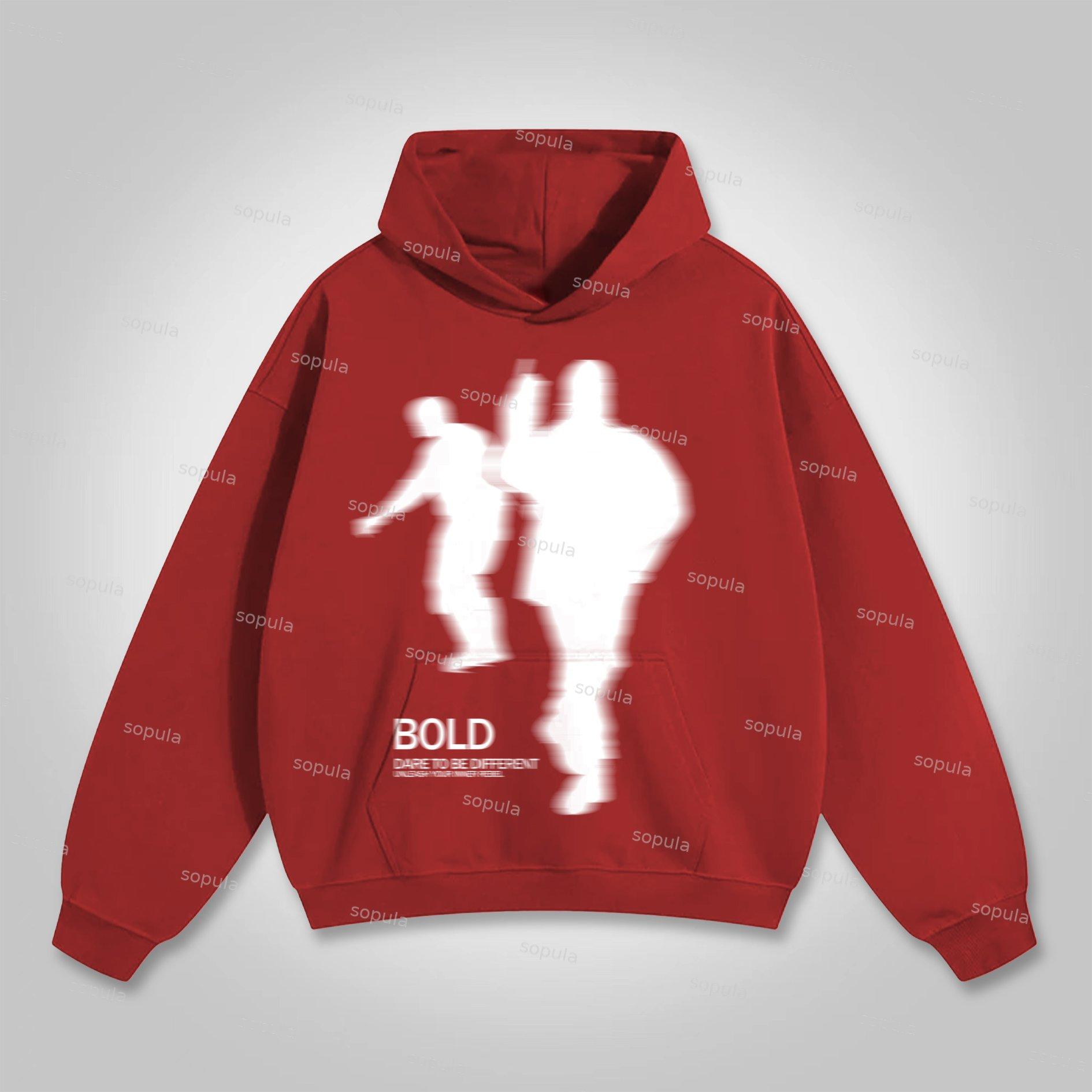 Sopula Vintage Street Portrait Graphic Print Hoodie Product Image