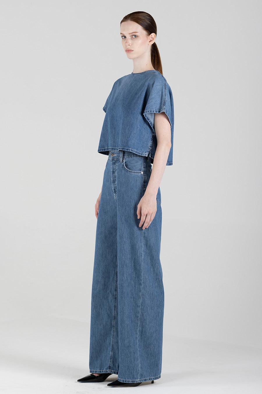 Aire Denim Tee - Spring Mist Product Image