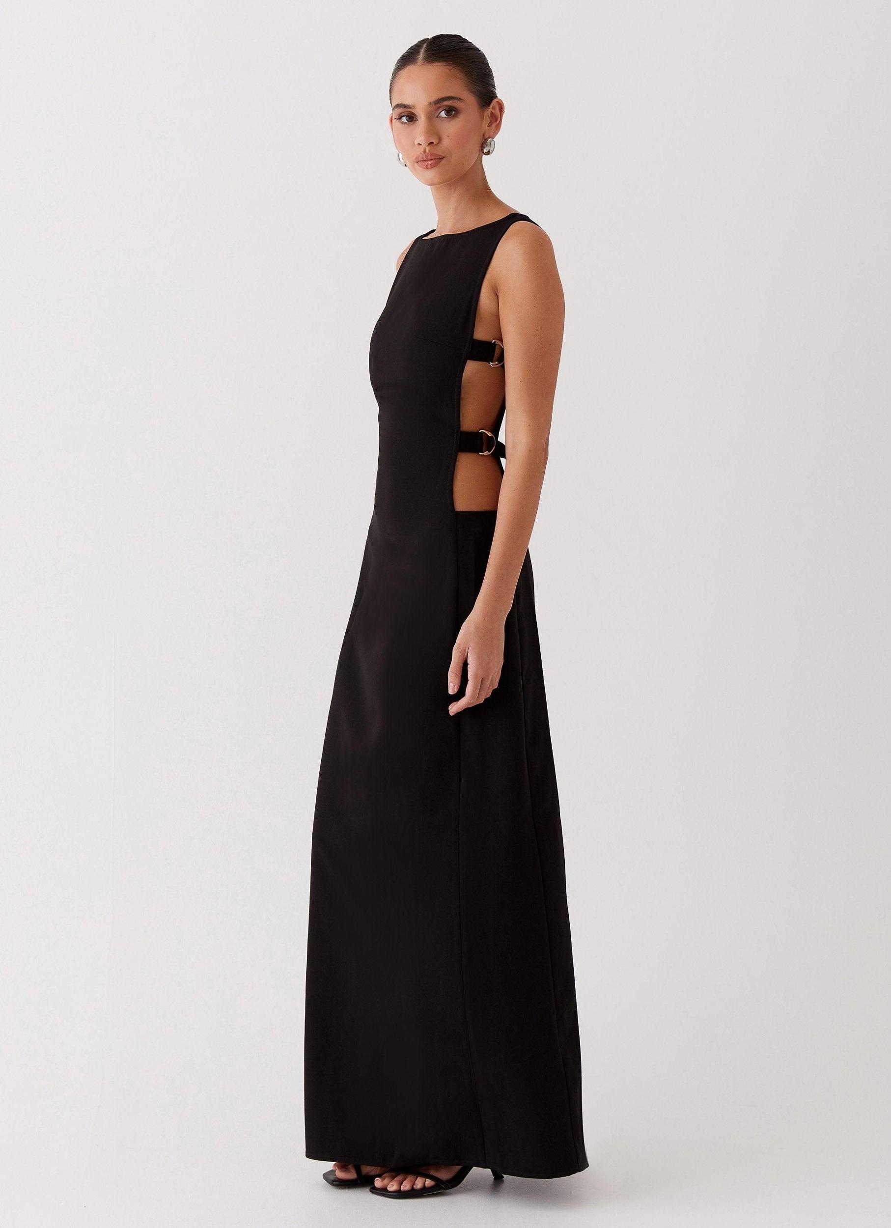 Cherish You Buckle Maxi Dress - Shadow Product Image