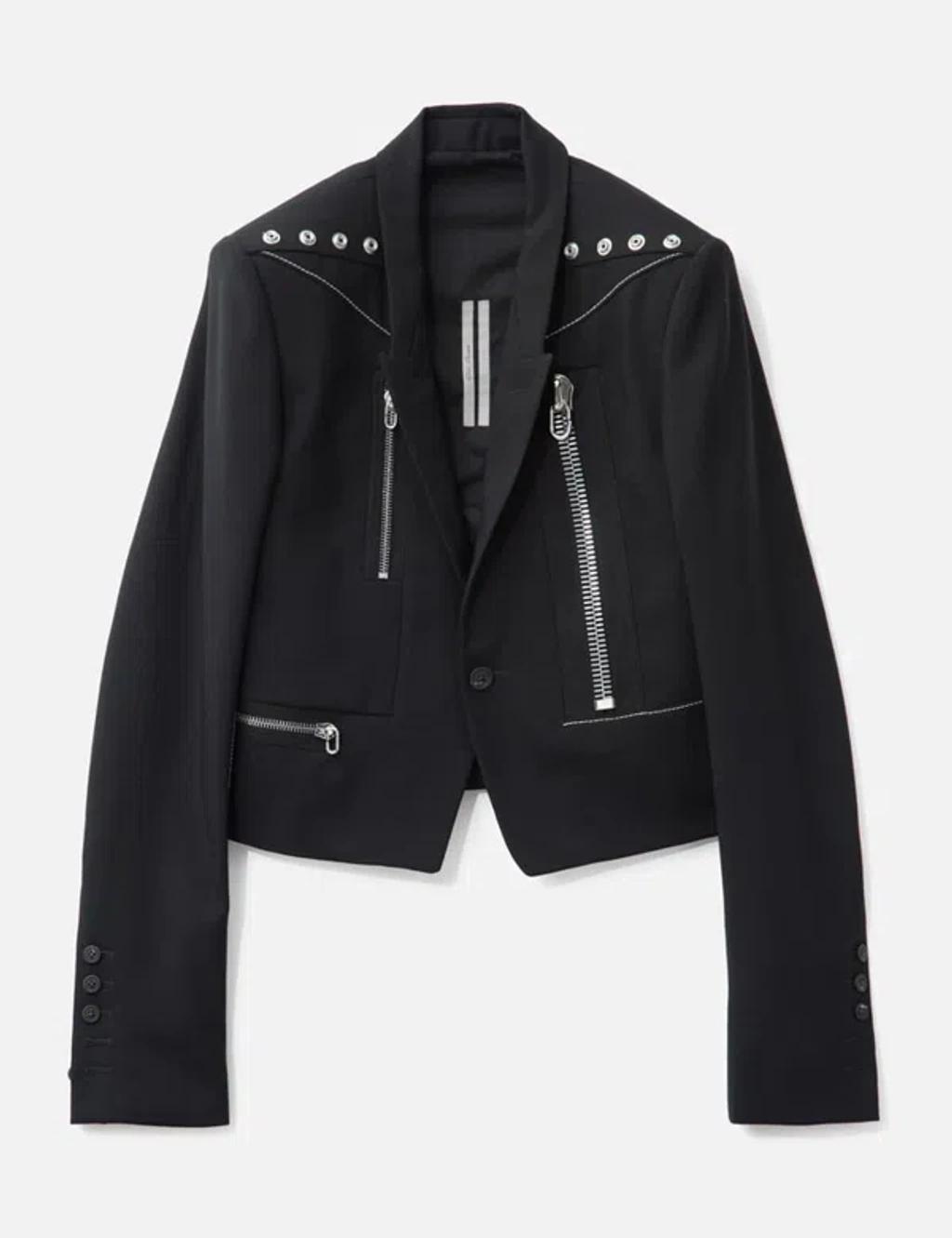 RICK OWENS Alice Studded Virgin Wool Blazer In Black Product Image