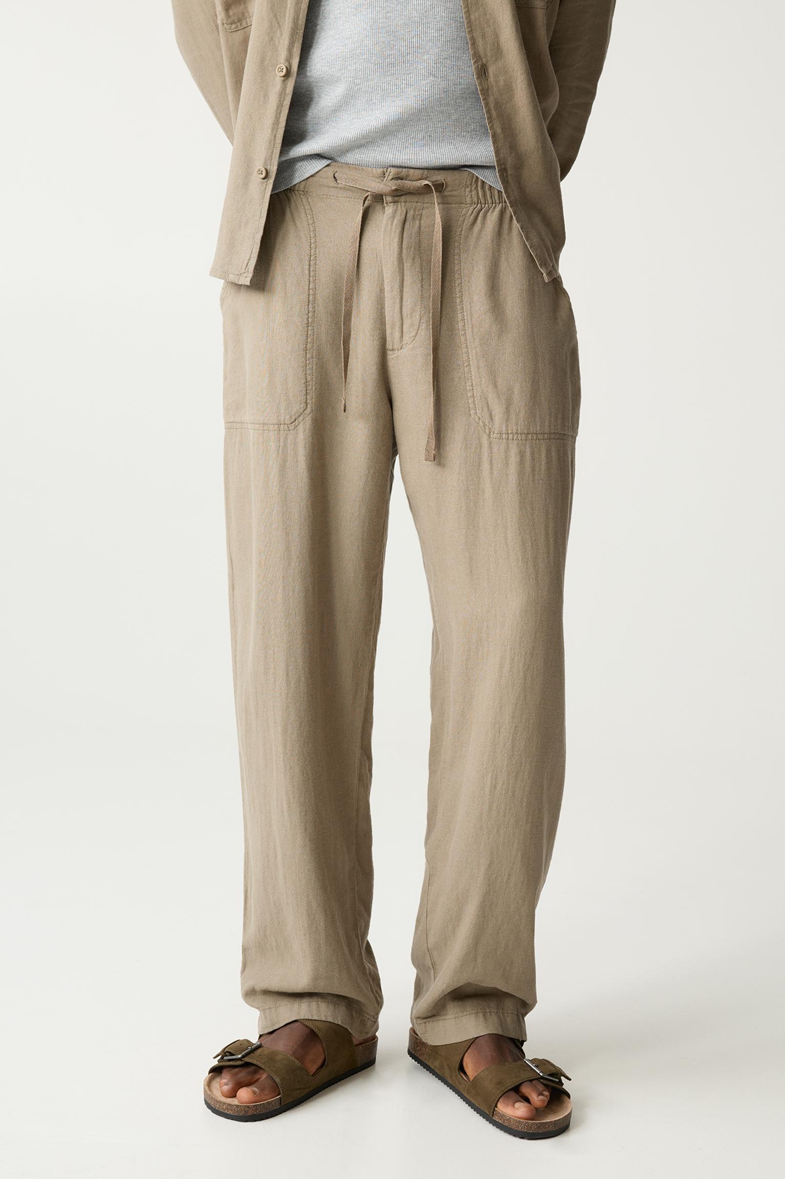Linen blend sweatpants Product Image