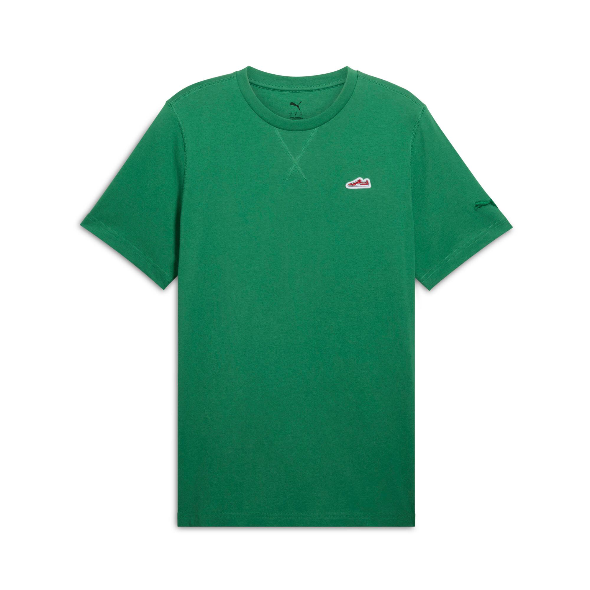 WARDROBE ESSENTIALS Suede Logo Men's Tee Product Image