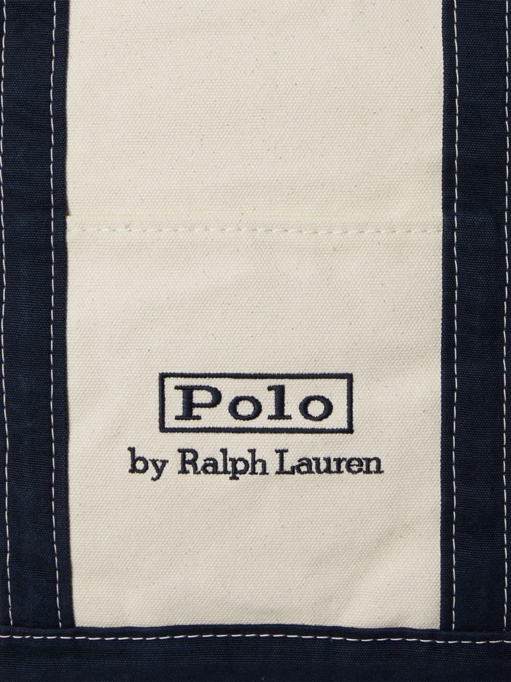 logo-embroidered canvas tote bag Product Image