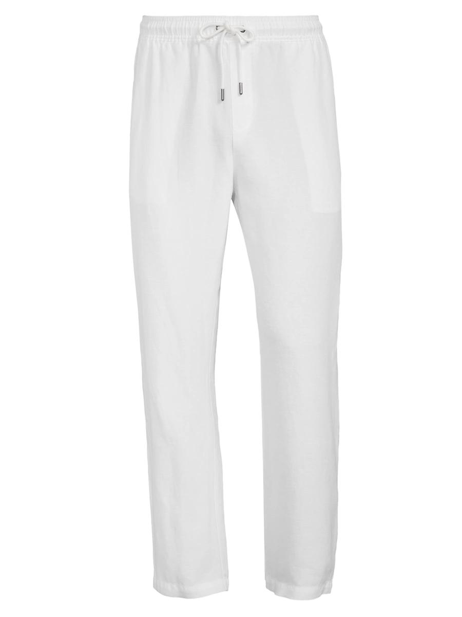 Mens Linen-Blend Drawstring Pants Product Image