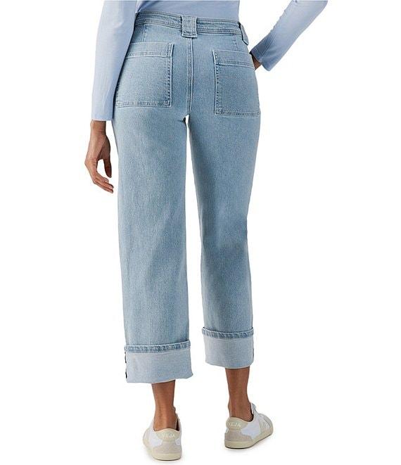 Sanctuary Luna Button Fly Cuffed Cropped Denim Jeans Product Image