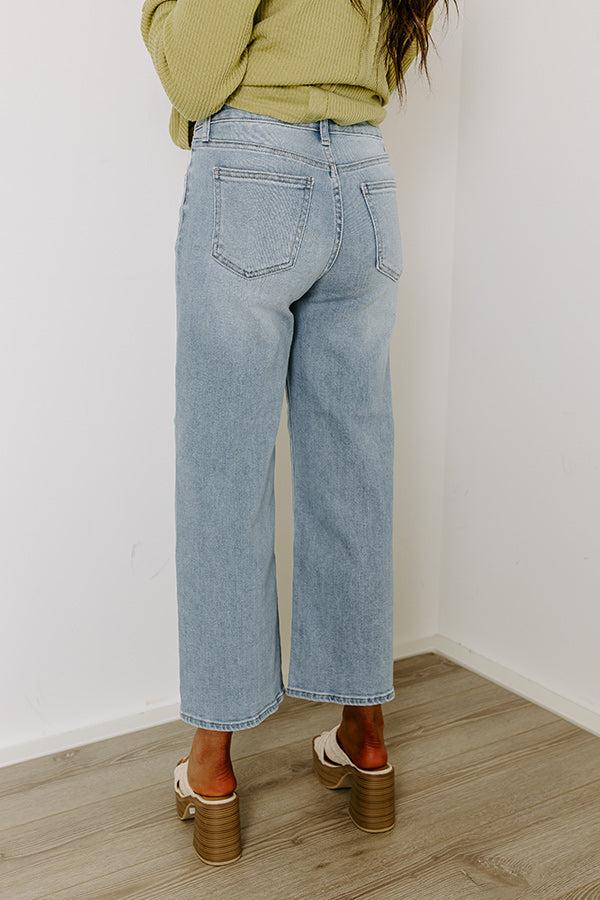 Just USA Wren High Waist Straight Leg Jean in Light Wash Product Image