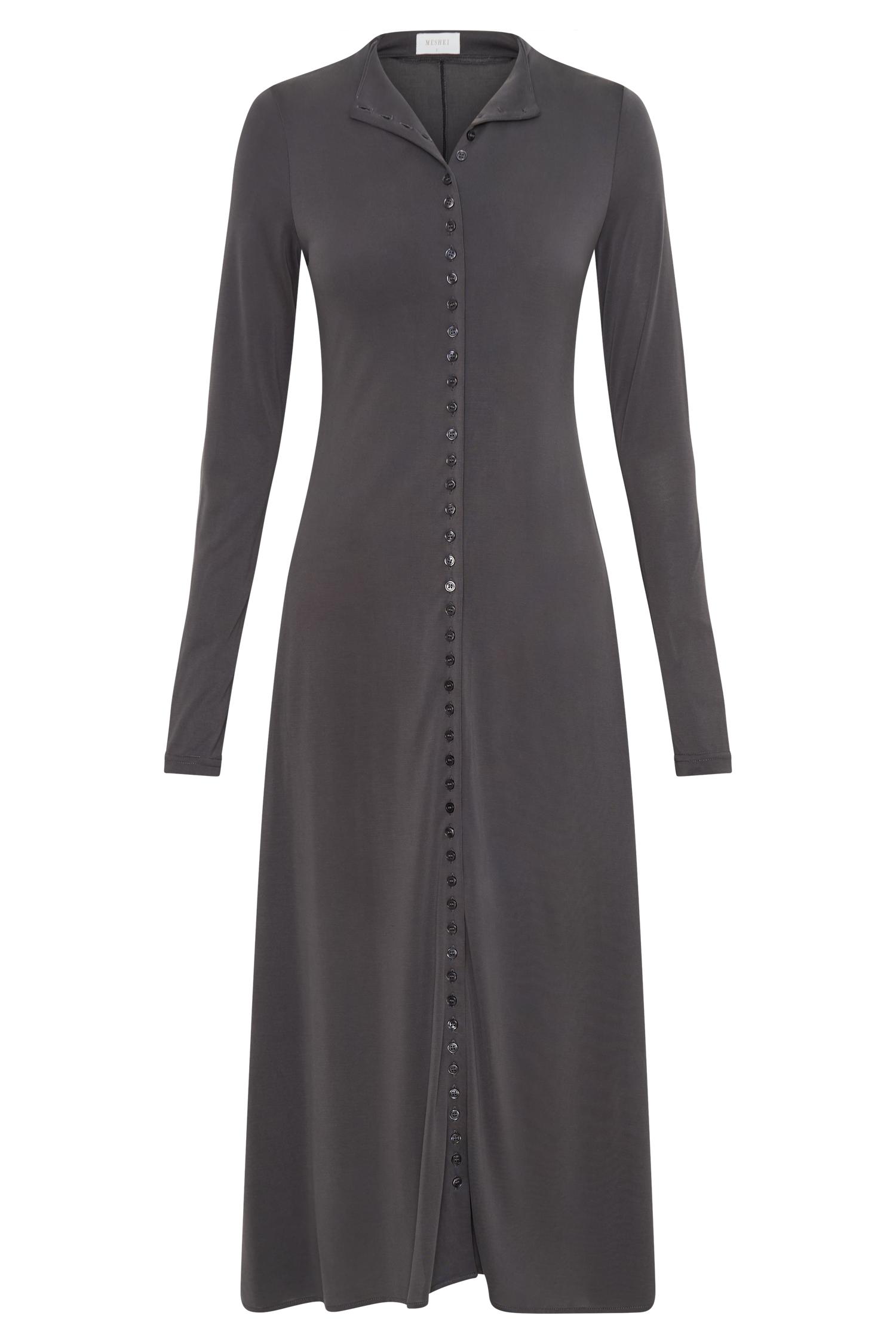 Anders Peached Jersey Midi Dress - Charcoal Product Image