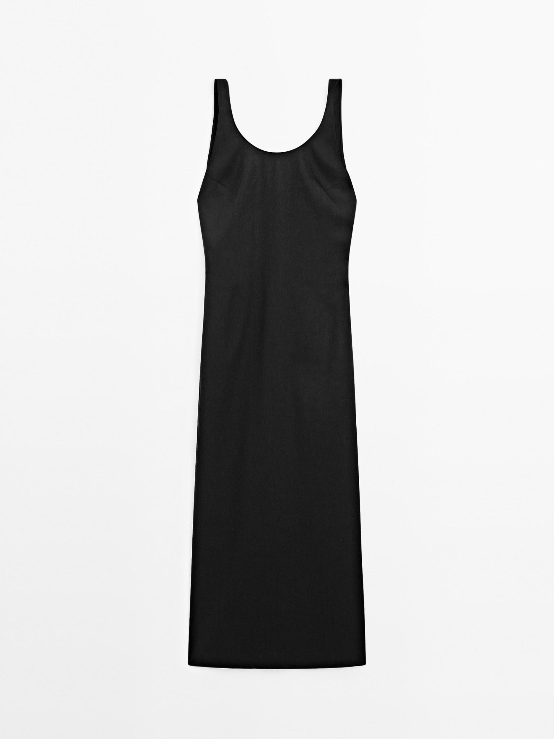 Midi dress with low-cut back Product Image
