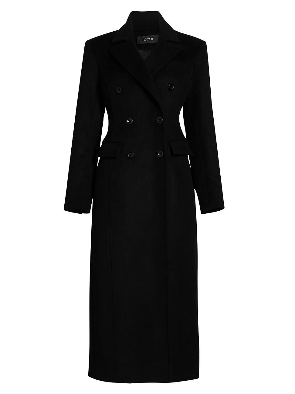Womens Bria Wool Double-Breasted Coat Product Image