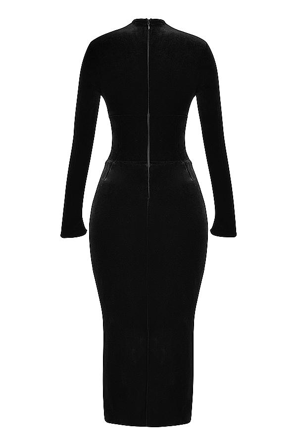Arabella  black velvet corset dress - sale Product Image