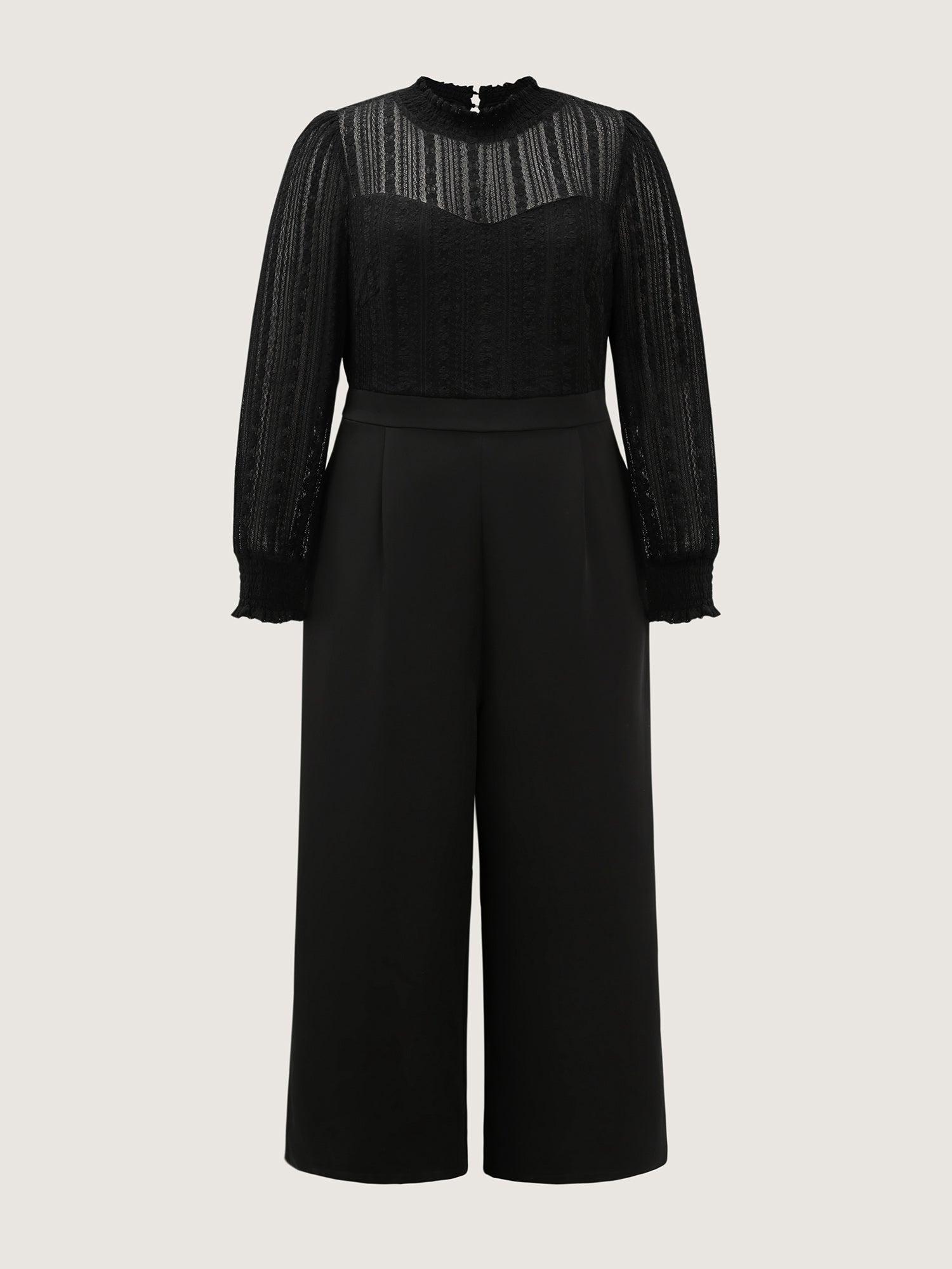 Plus Size Polka Dot Shirred Lantern Sleeve Dress DarkGreen Women Elegant Elastic cuffs V-neck Long Sleeve Curvy Midi Dress BloomChic 30/6X Product Image