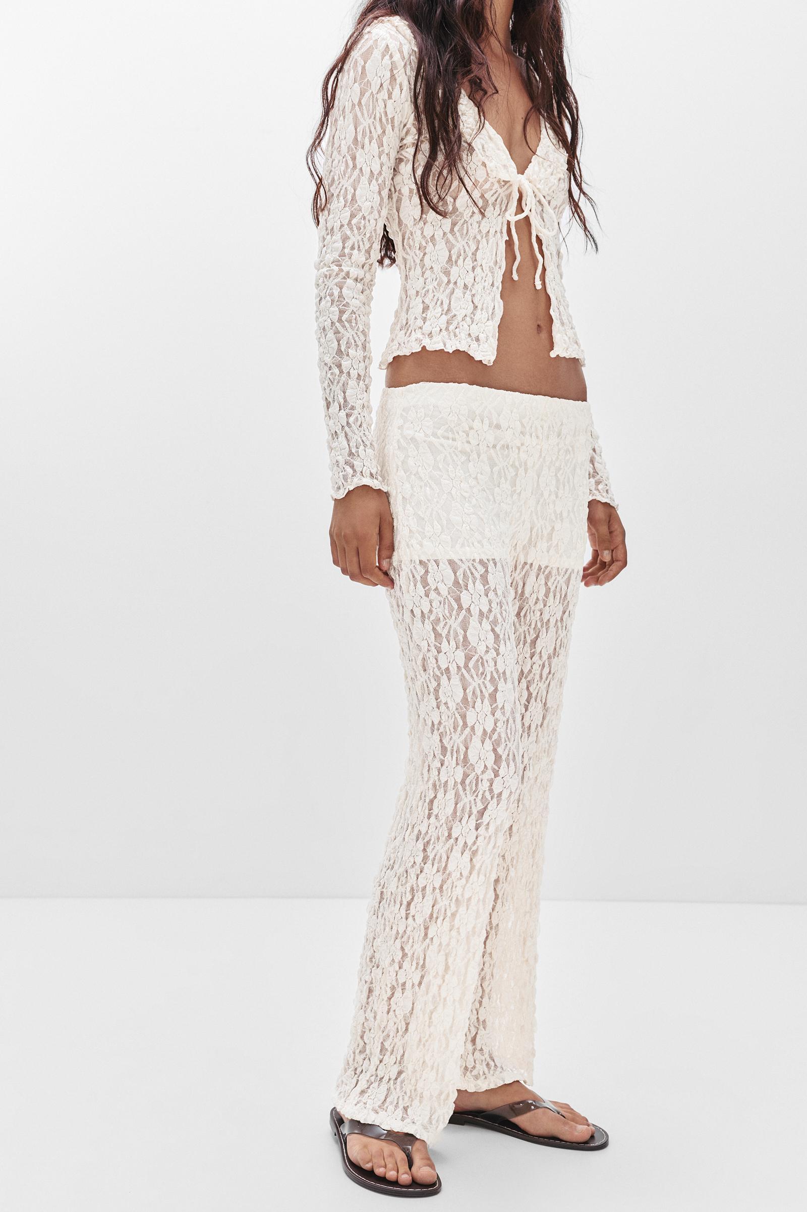 Lace bell bottom pants Product Image