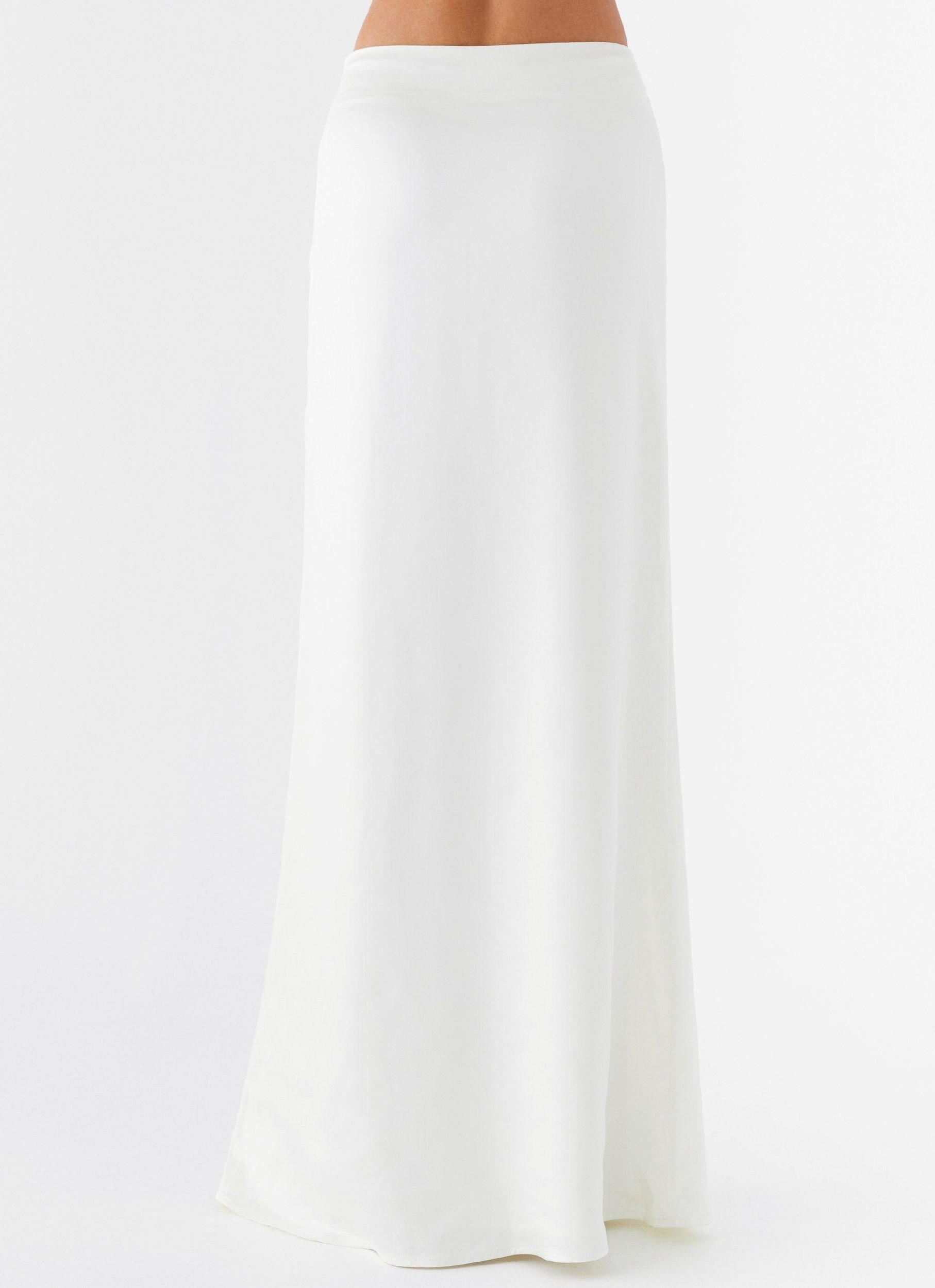 Morgan Low Rise Maxi Skirt - Ivory Product Image
