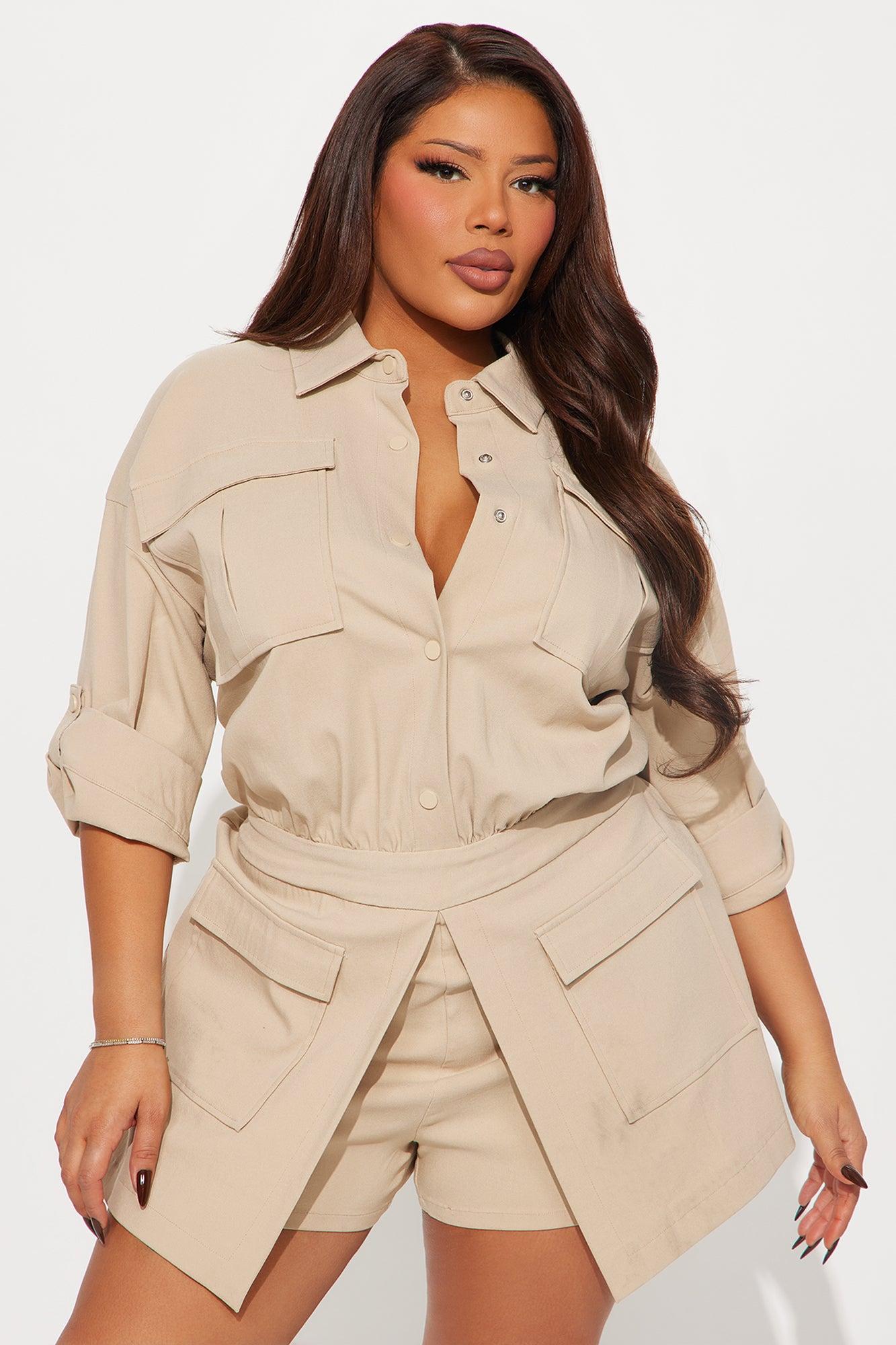 Game Maker Romper - Khaki Product Image
