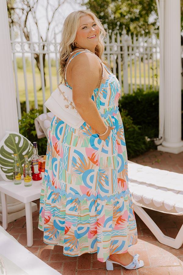 Island Rhythm Tiered Midi Dress Curves Product Image