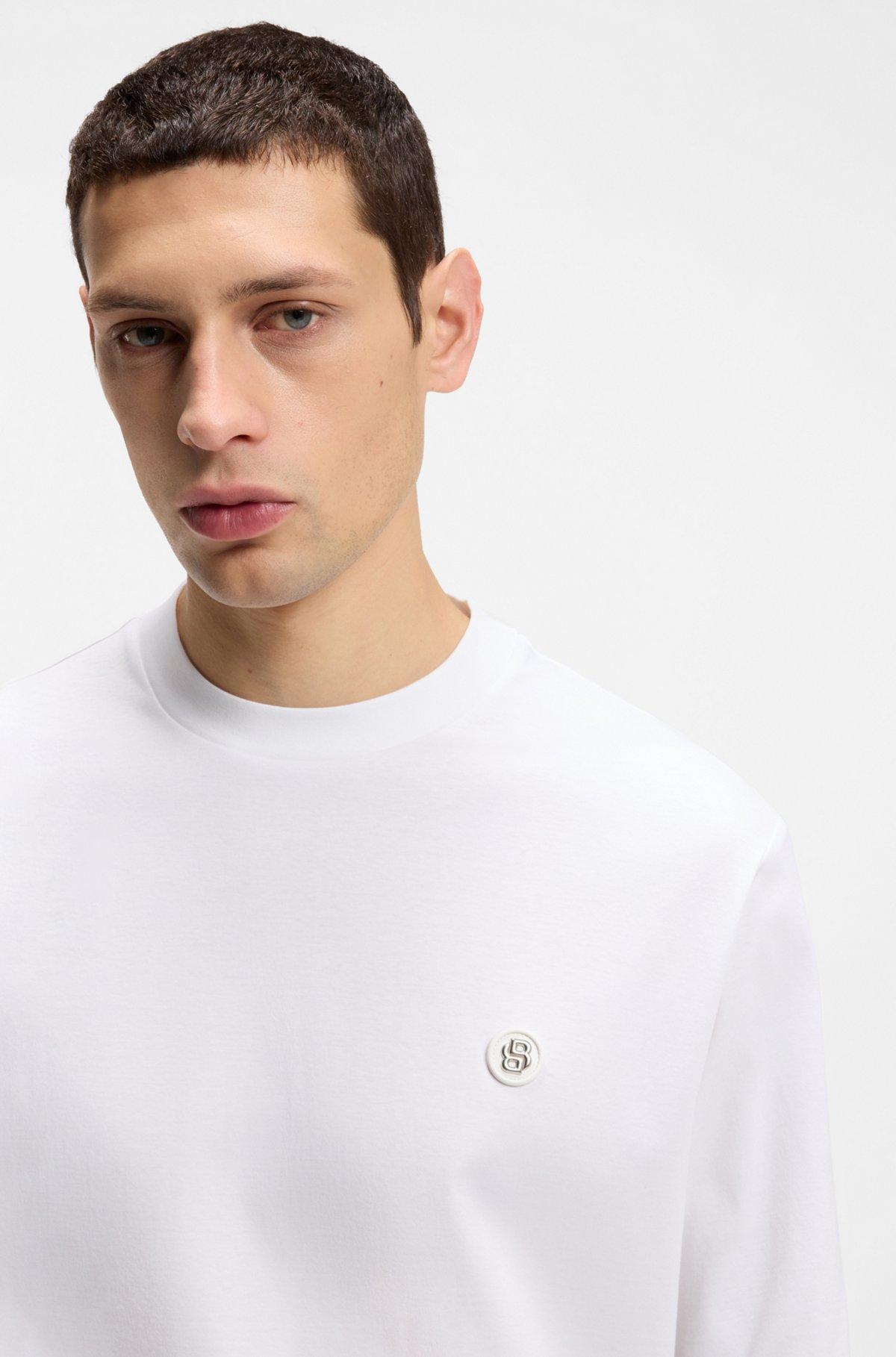 Mercerised-cotton T-shirt with Double B monogram Product Image