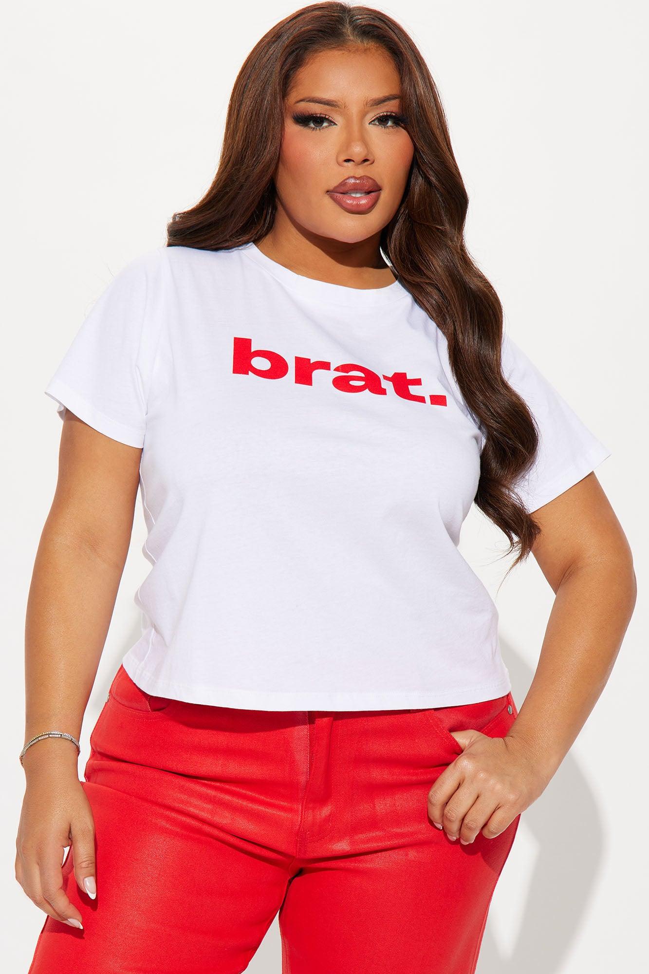 Brat Crew Neck Tee - White Product Image