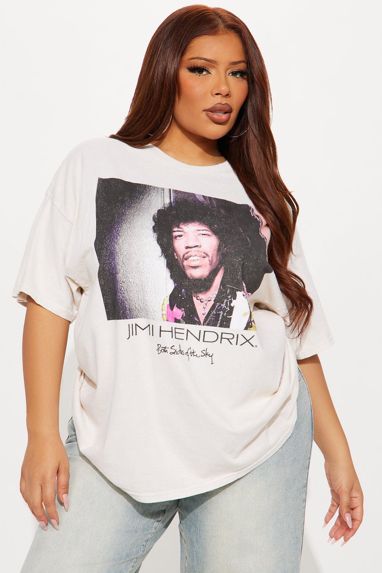 Jimi Hendrix Washed Oversized Tee - Natural Female Product Image