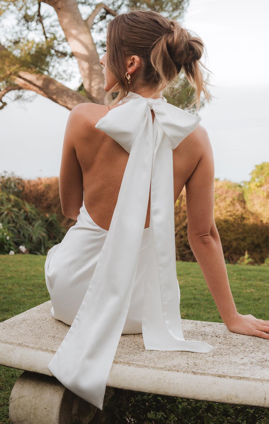 Lisa Mini Dress ~ Ivory Luxe Satin Product Image