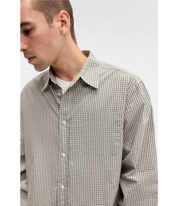 BDG Urban Outfitters Plaid Long-Sleeve Poplin Shirt Product Image