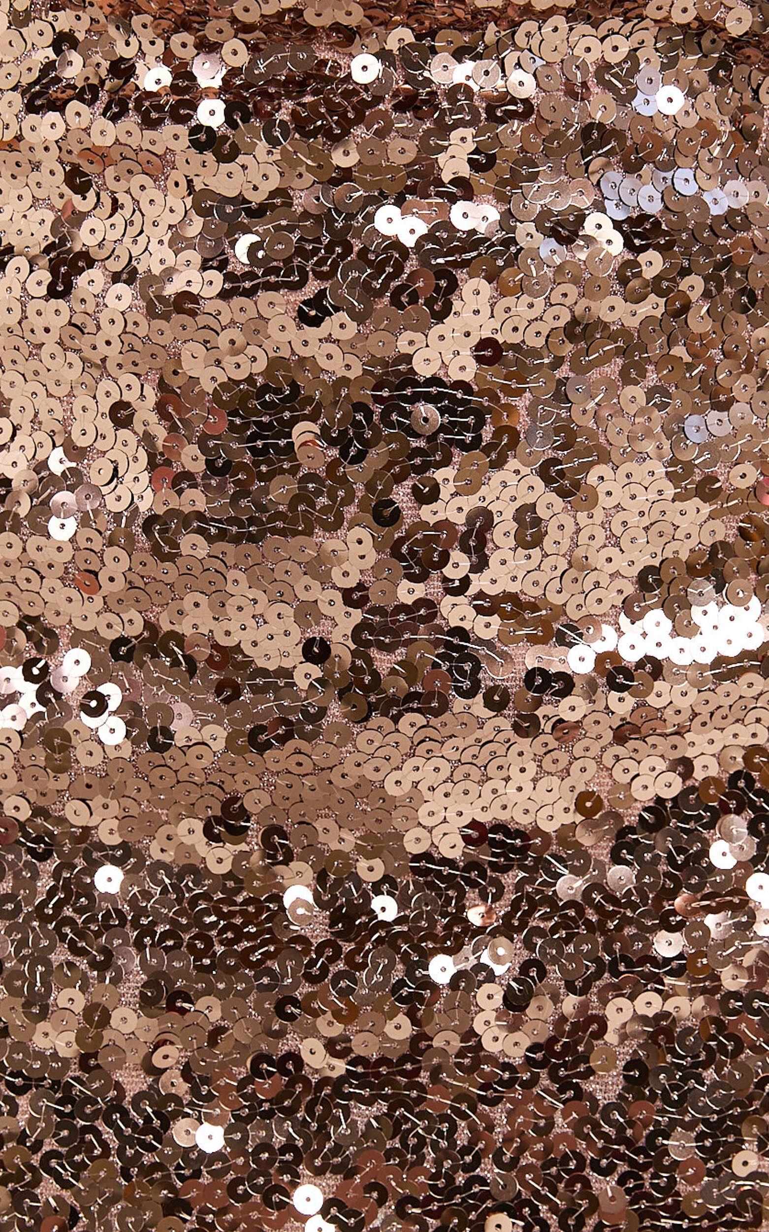 Spencer Skort - Mid Waist Sequin Mini Skort in Bronze Product Image