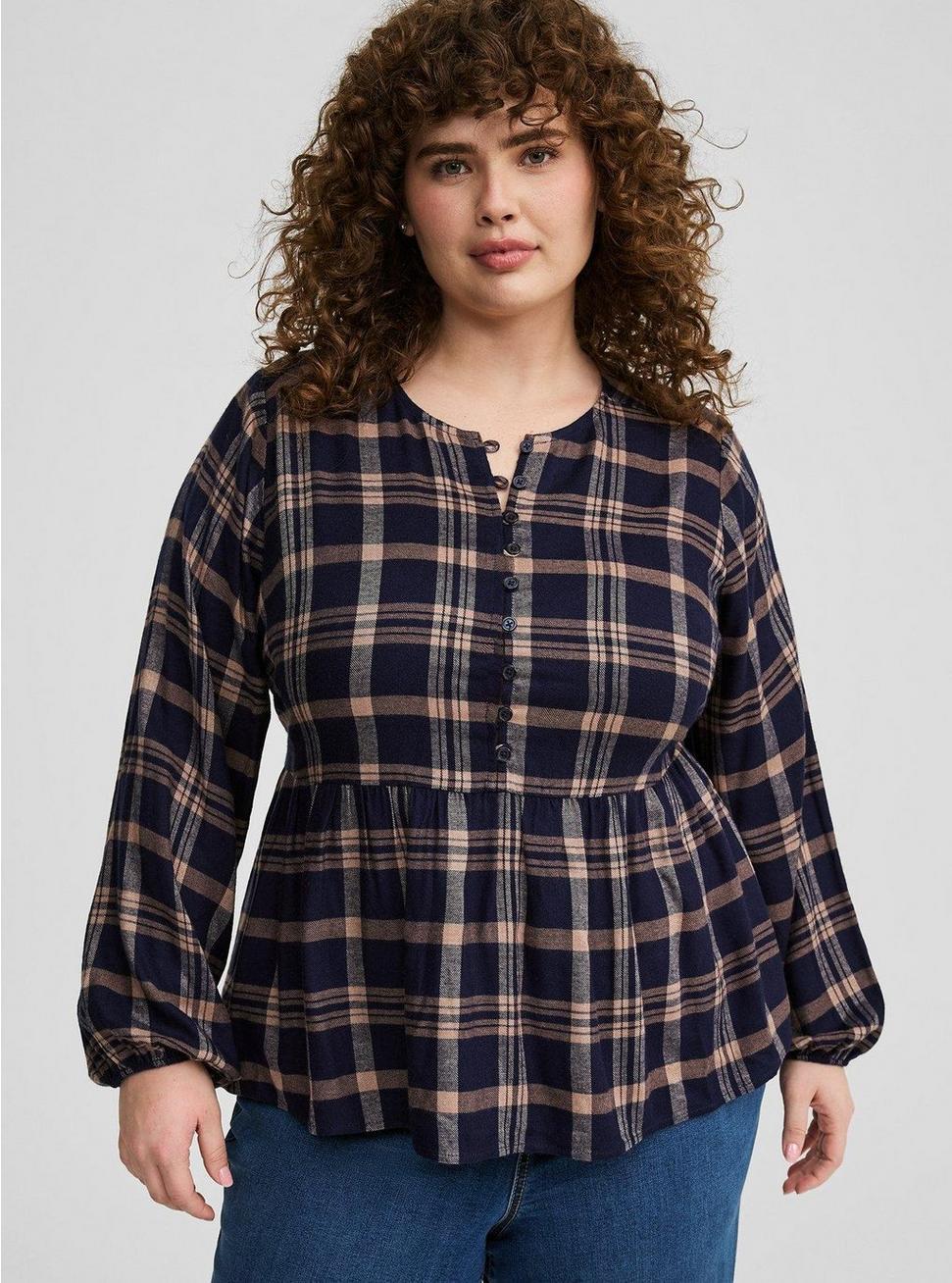 Softest Flannel Pullover Blouse Product Image