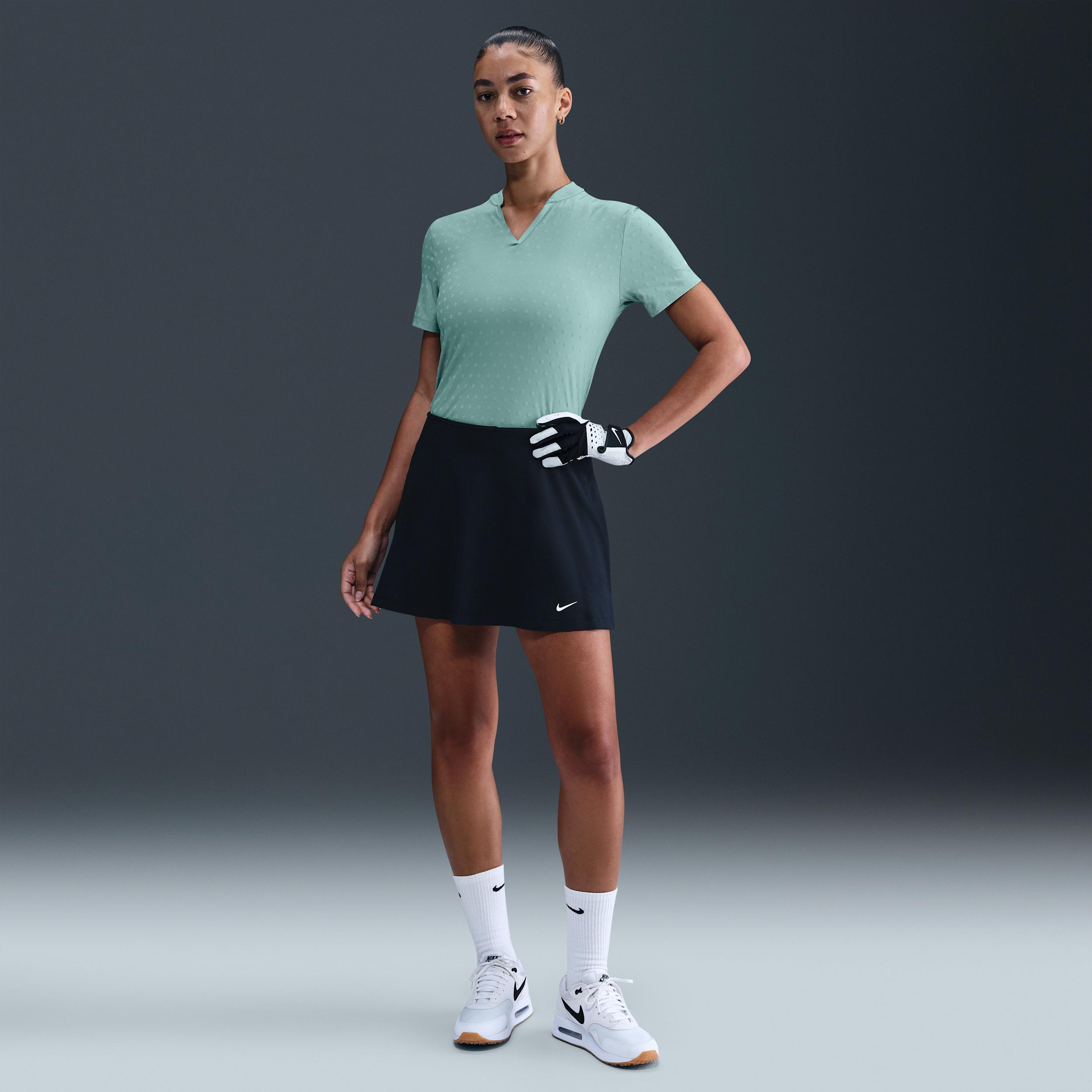 Nike Womens Tour Dri-FIT Short-Sleeve Blade Jacquard Golf Polo | FZ6302-017 Product Image