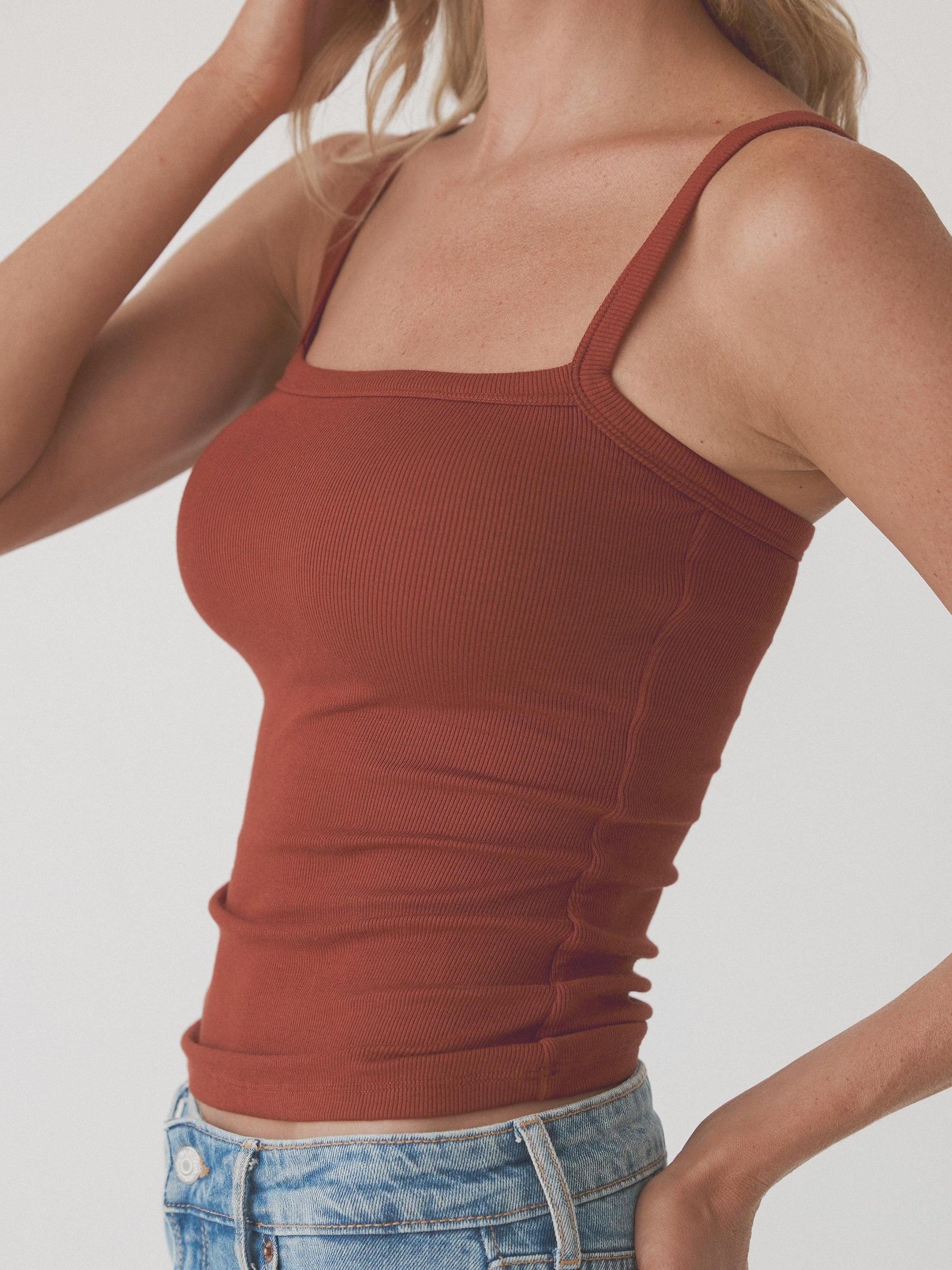 Ribbed Square Neck Brami Product Image