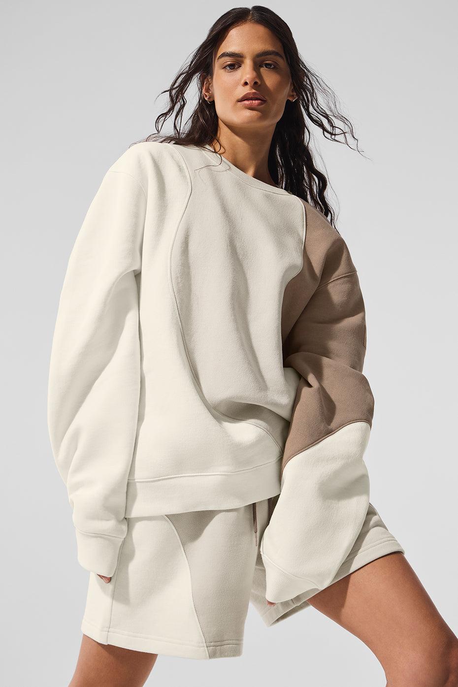 Alo Yoga | Make Waves Crewneck Neck Pullover Top White, Size: XL WOMEN/L MEN Product Image