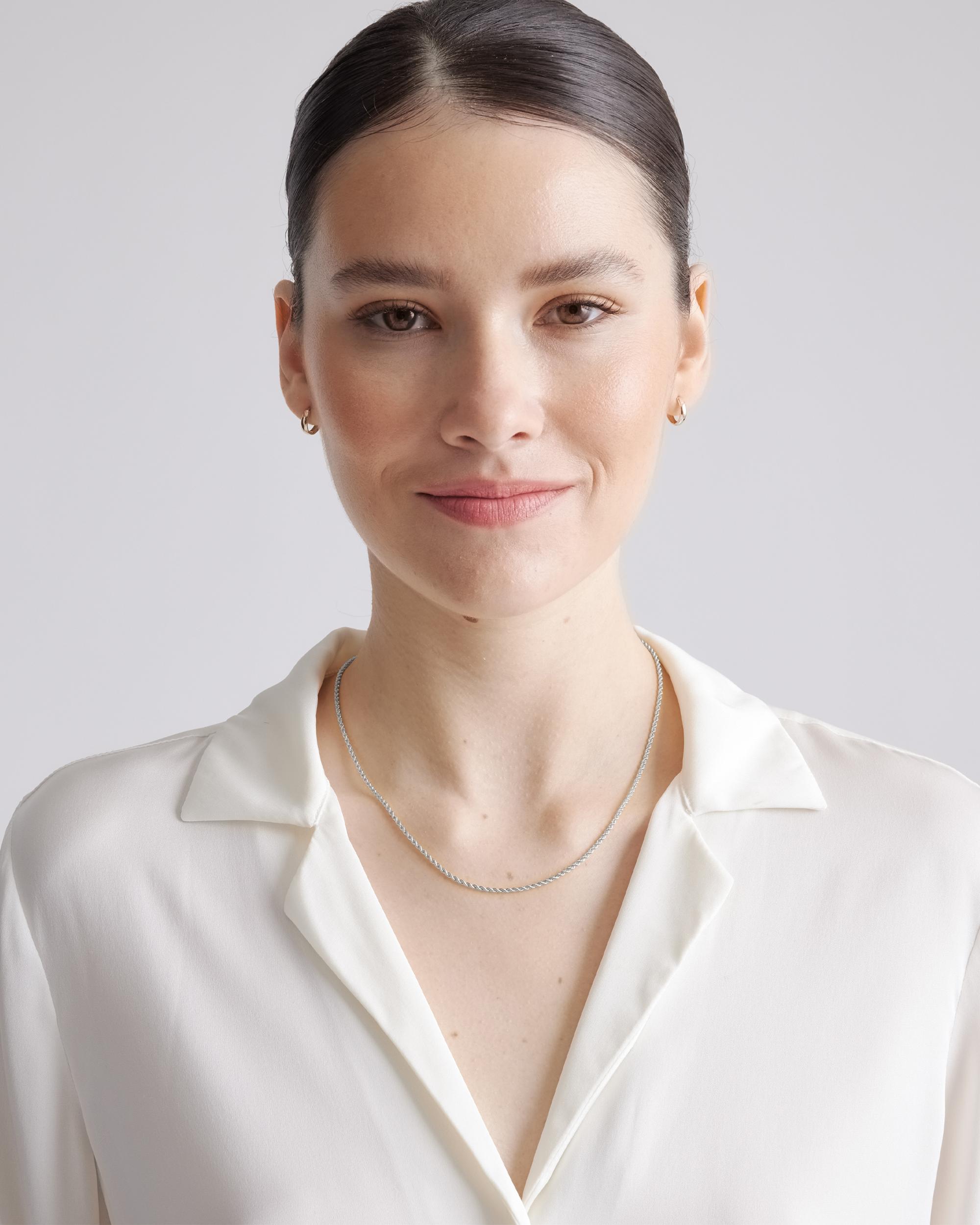 Quince | Women's 14K Gold Petite Rope Chain Necklace Product Image