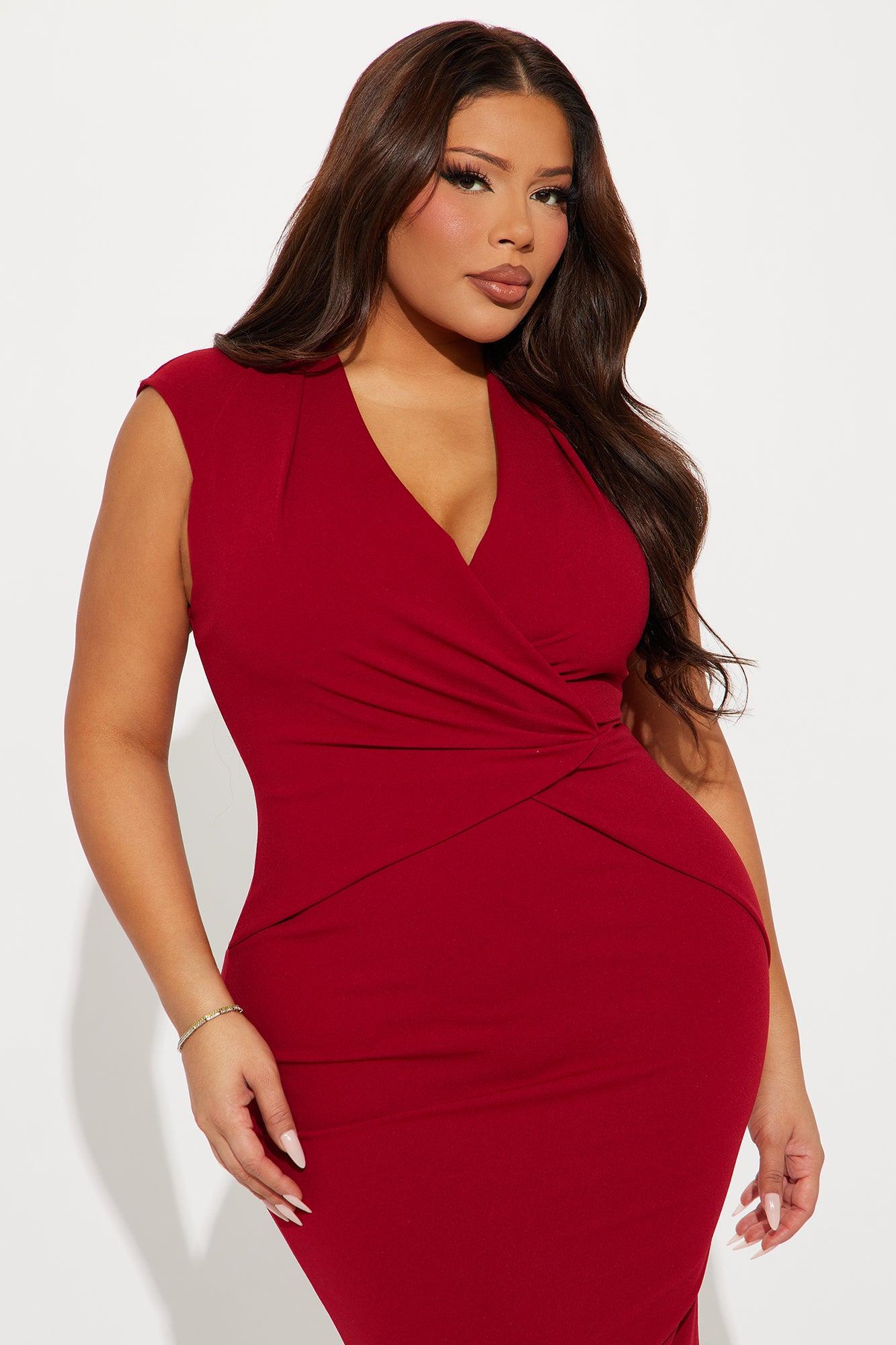 Elena Sleeveless Maxi Dress - Red Product Image