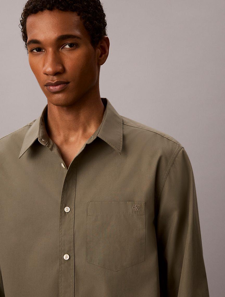 Washed Poplin Relaxed Button-Down Shirt Product Image