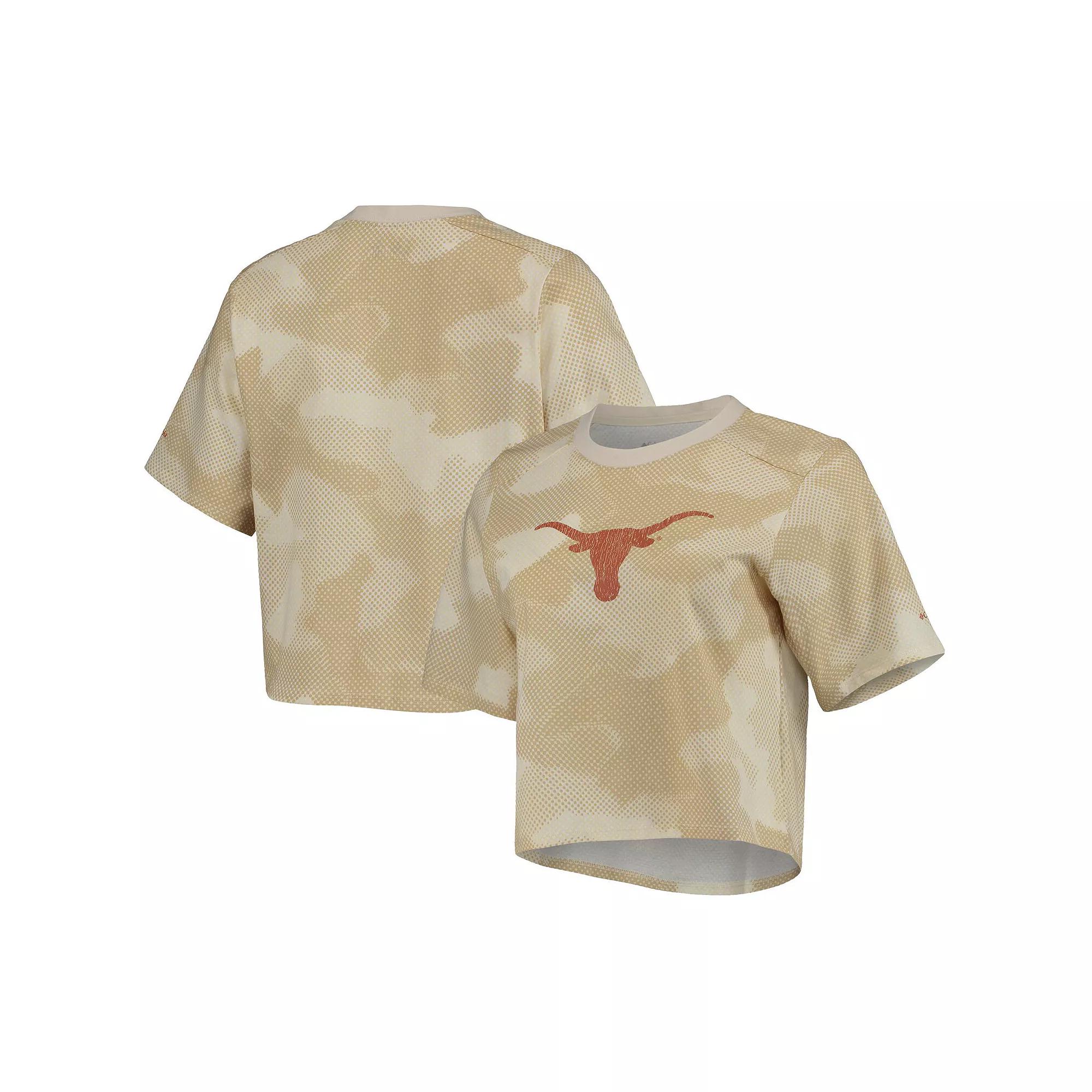 Women's Columbia White/Tan Texas Longhorns Park Camo Boxy T-Shirt, Size: XL Product Image