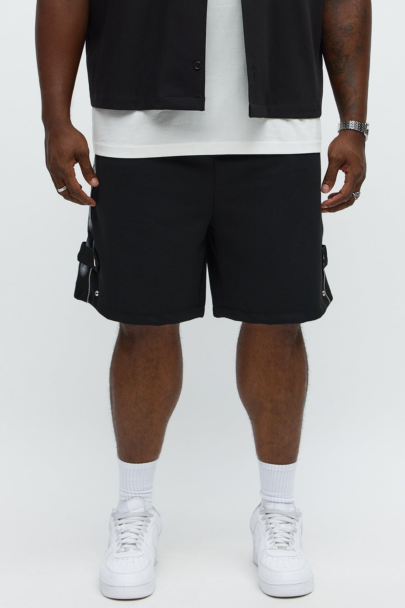Relaxed Bright Stars Studded Sweatshorts - Black Male Product Image